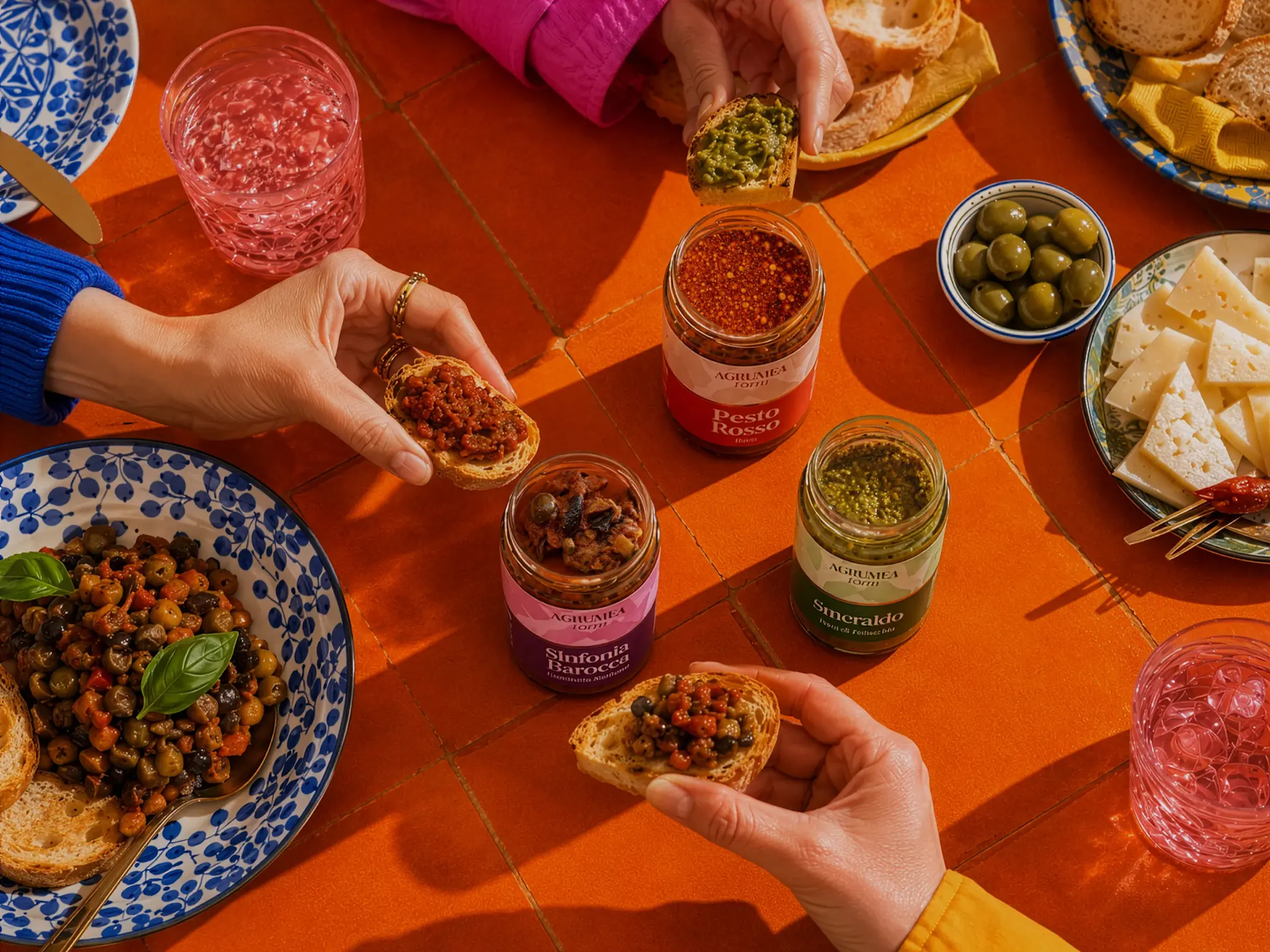 Pranzo siciliano con prodotti Agrumea Farm