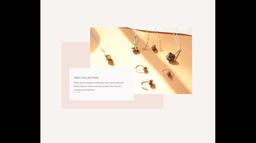 It Is Pumice, branding, art direction and website design for a jewellery start-up. 