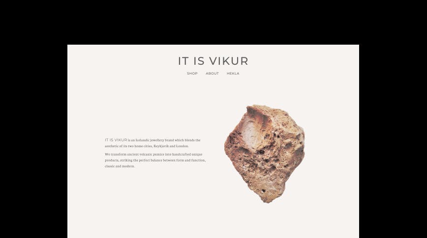 It Is Pumice, branding, art direction and website design for a jewellery start-up. 