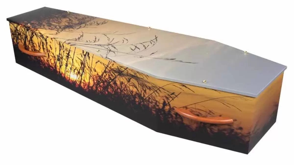 Golden Sunset Coffin