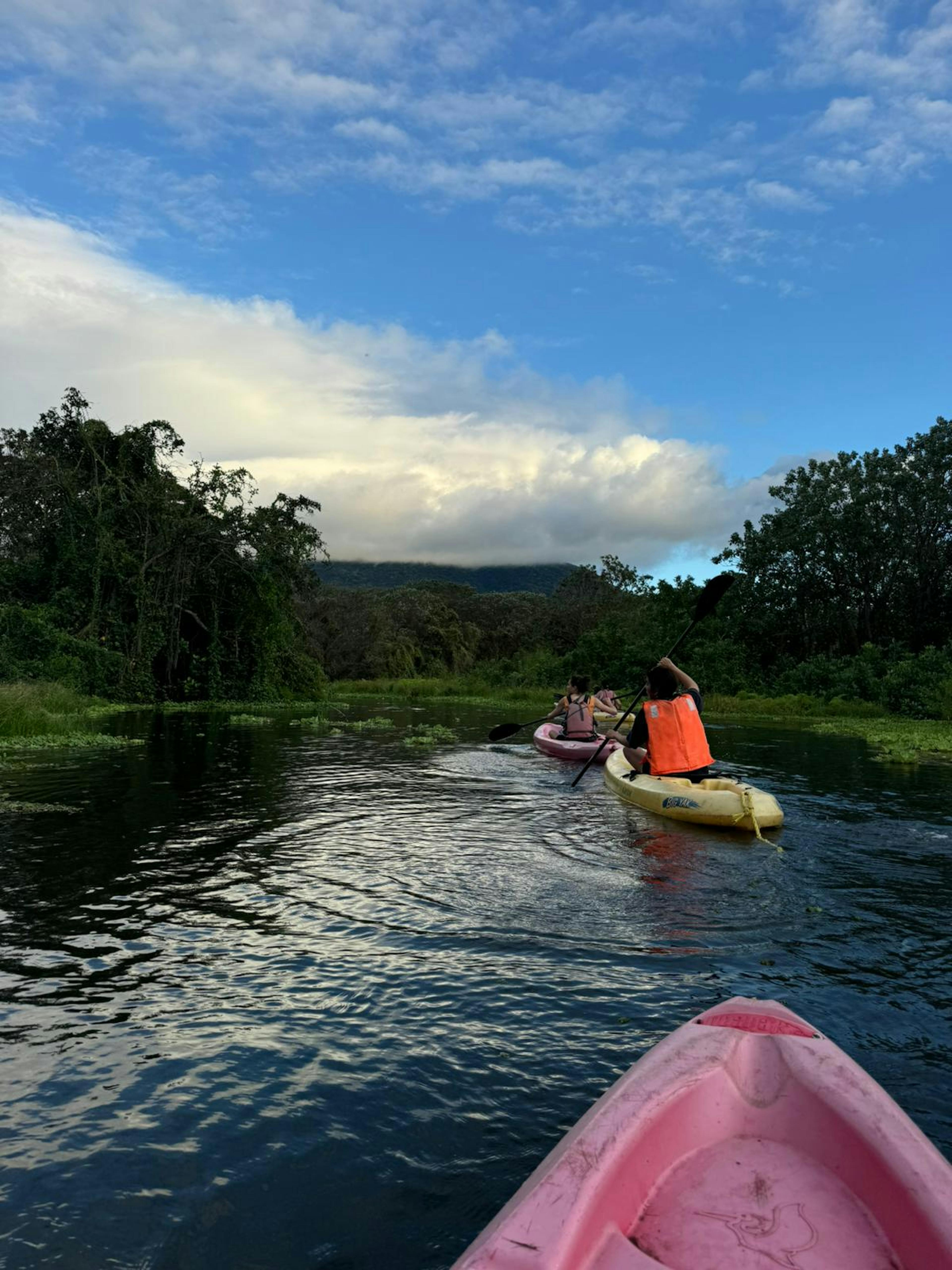 Water, people on kayaks