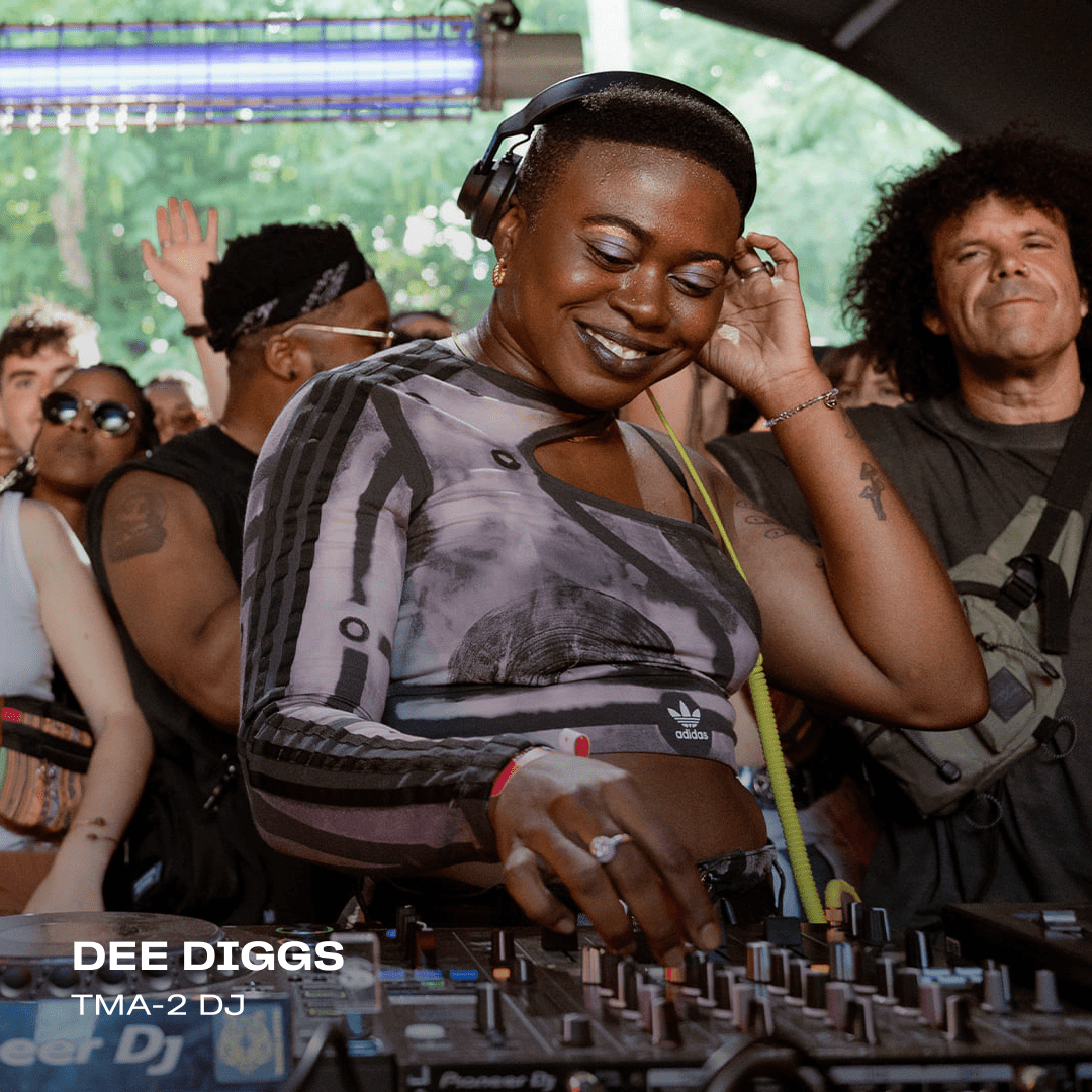 DEE DIGGS using tma-2 dj headphones from AIAIAI