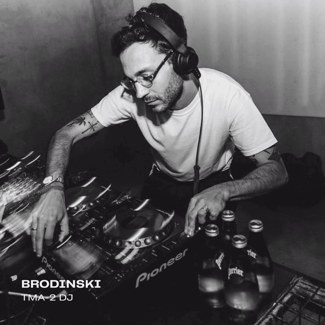 BRODINSKI using tma-2 dj headphones from AIAIAI