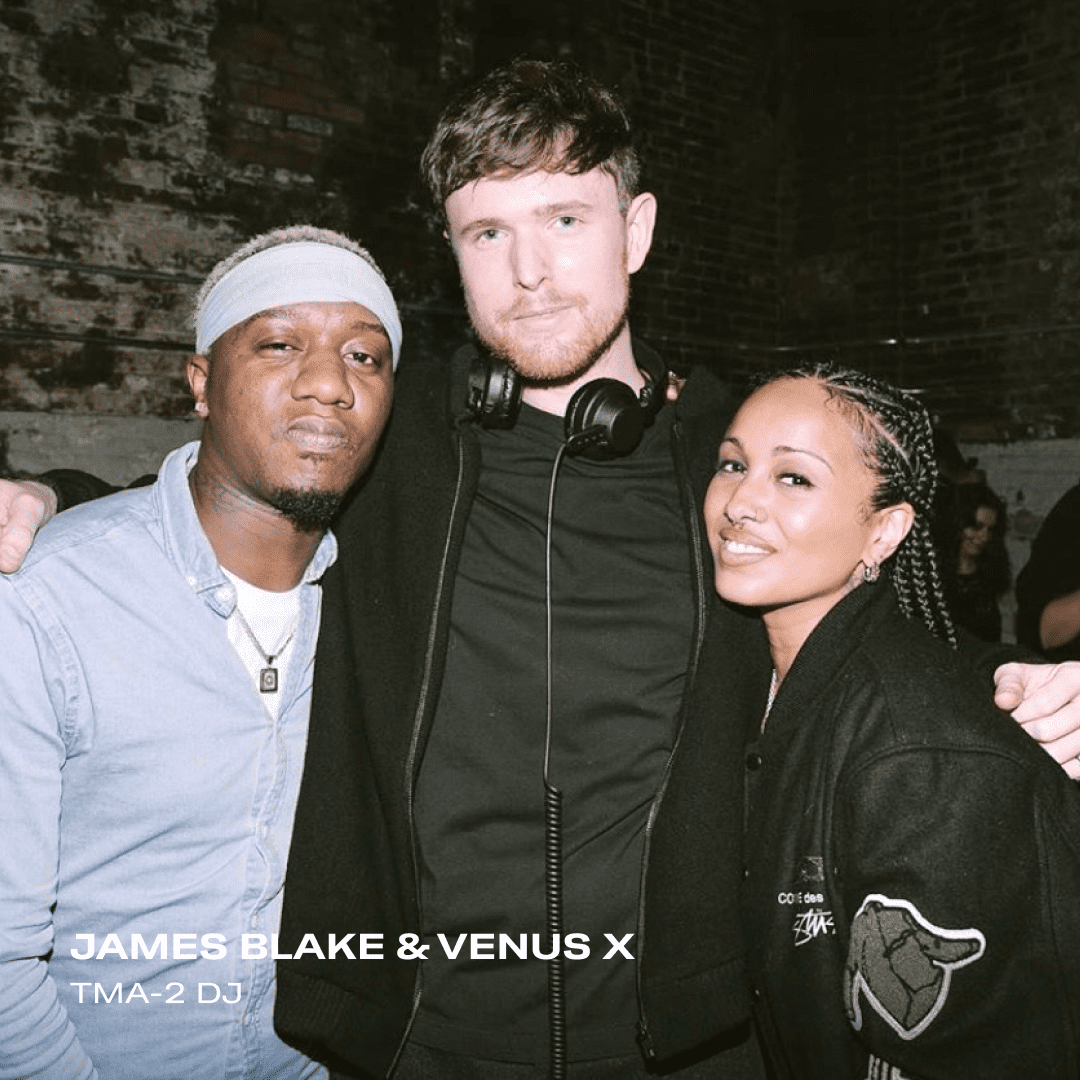 James blake + Venus x using tma-2 dj headphones from AIAIAI