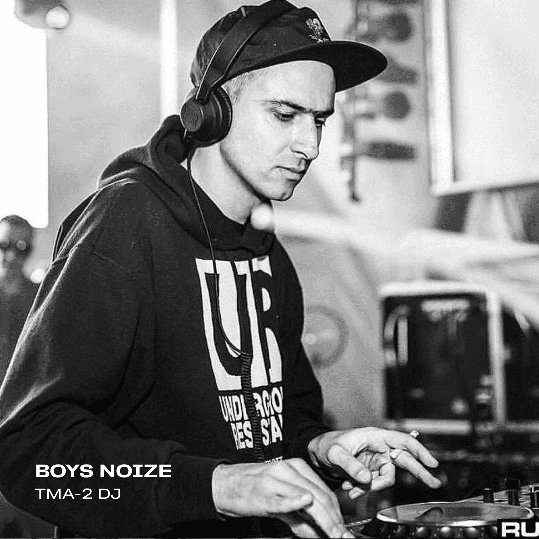 Boys Noize using tma-2 dj headphones from AIAIAI