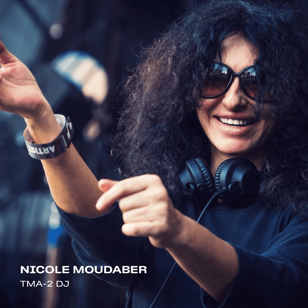Nicole Moudaber using tma-2 dj headphones from AIAIAI