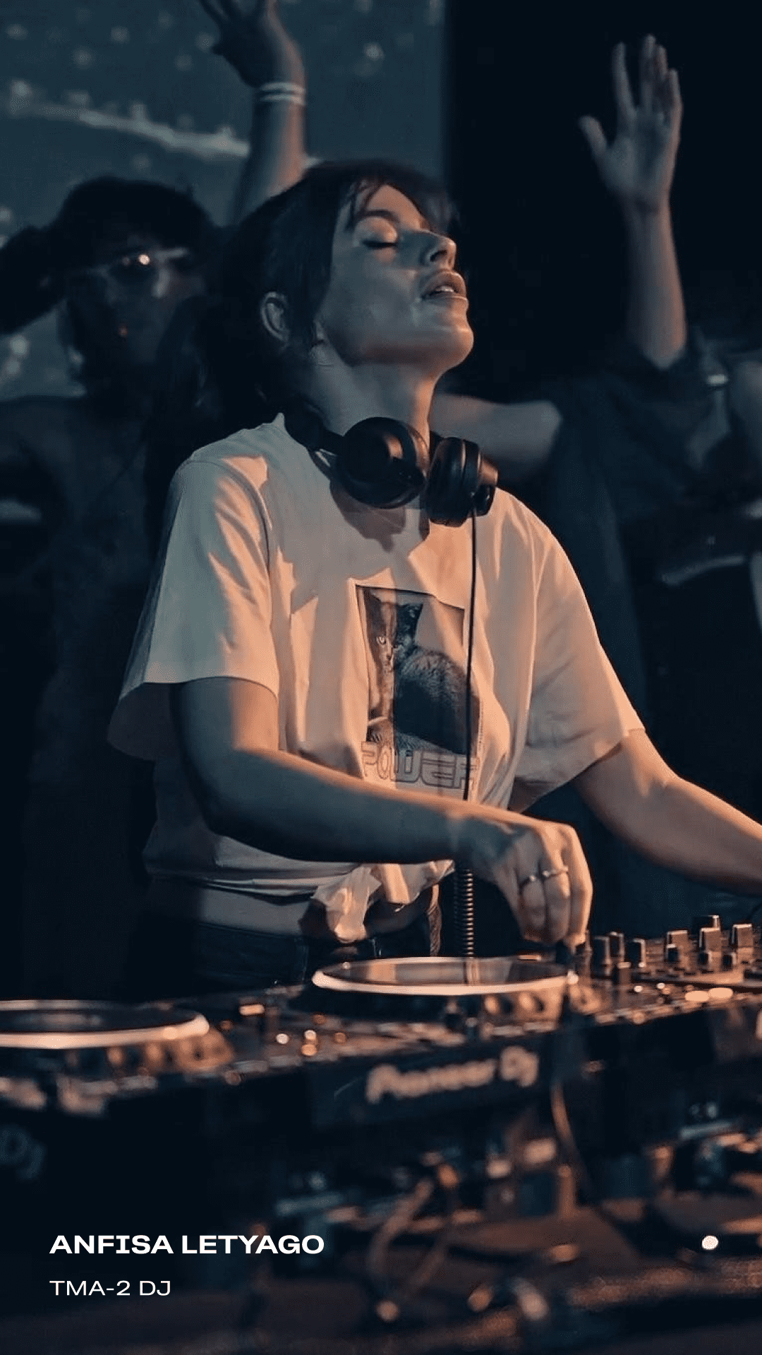 ANFIBA LETYAGO wearing TMA-2 DJ headphones