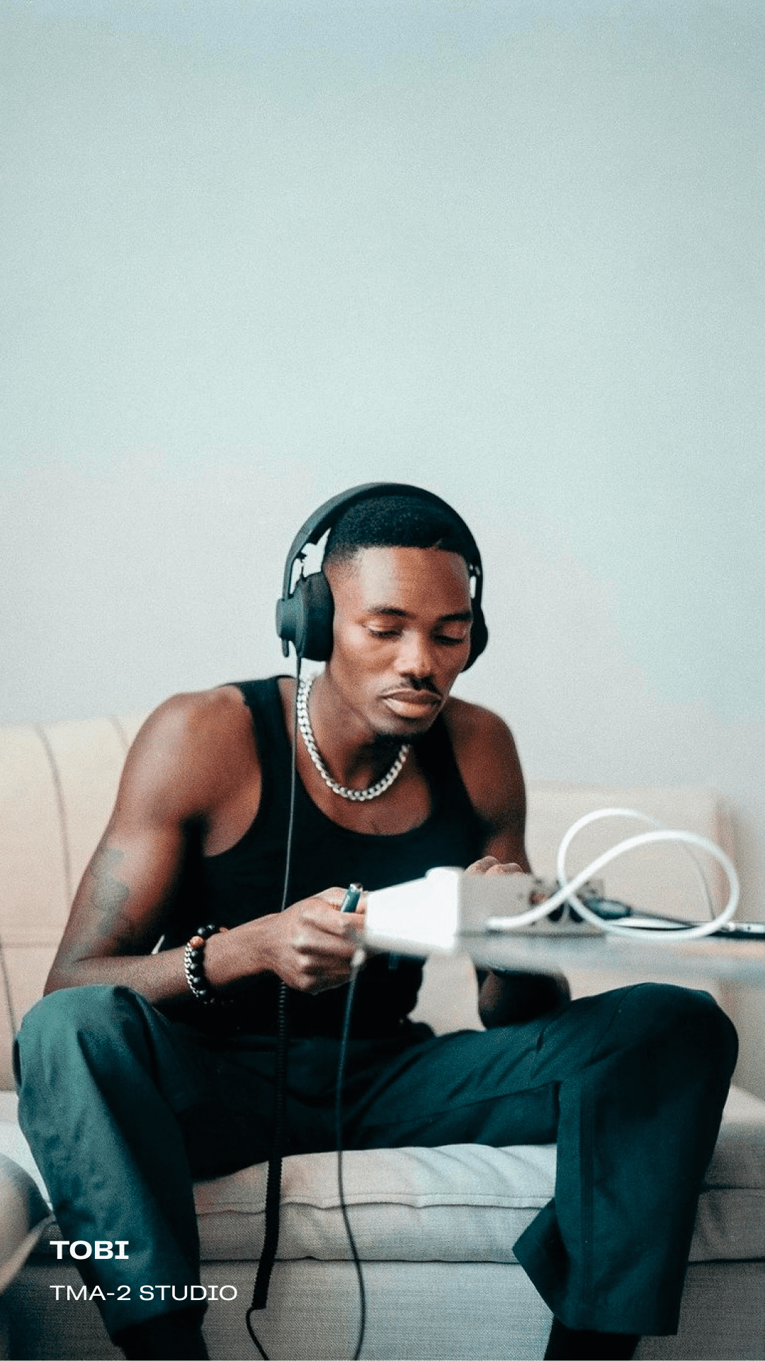 TOBI using tma-2 Studio headphones from AIAIAI