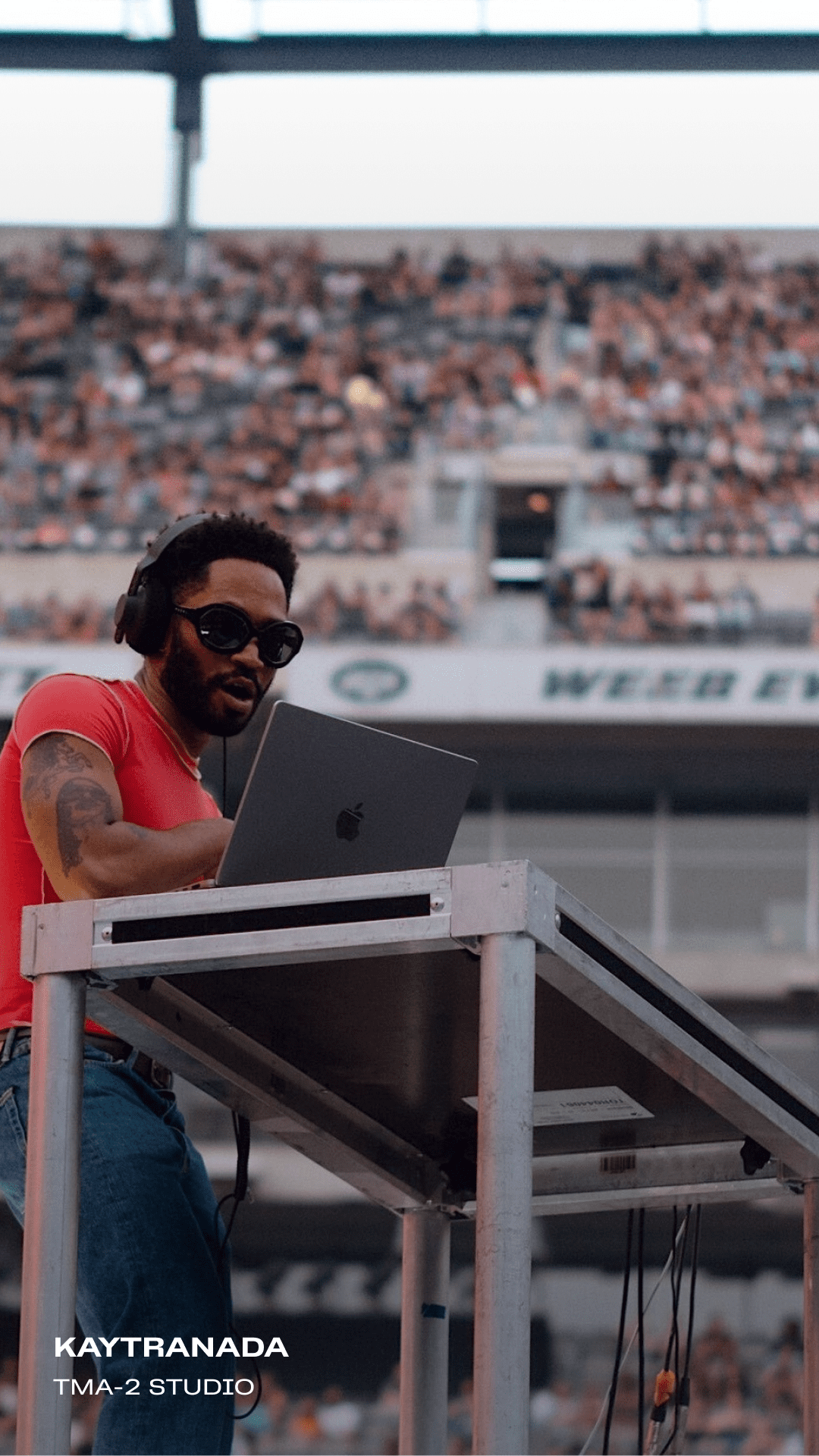 Kaytranada using TMA-2 Studio headphones from AIAIAI