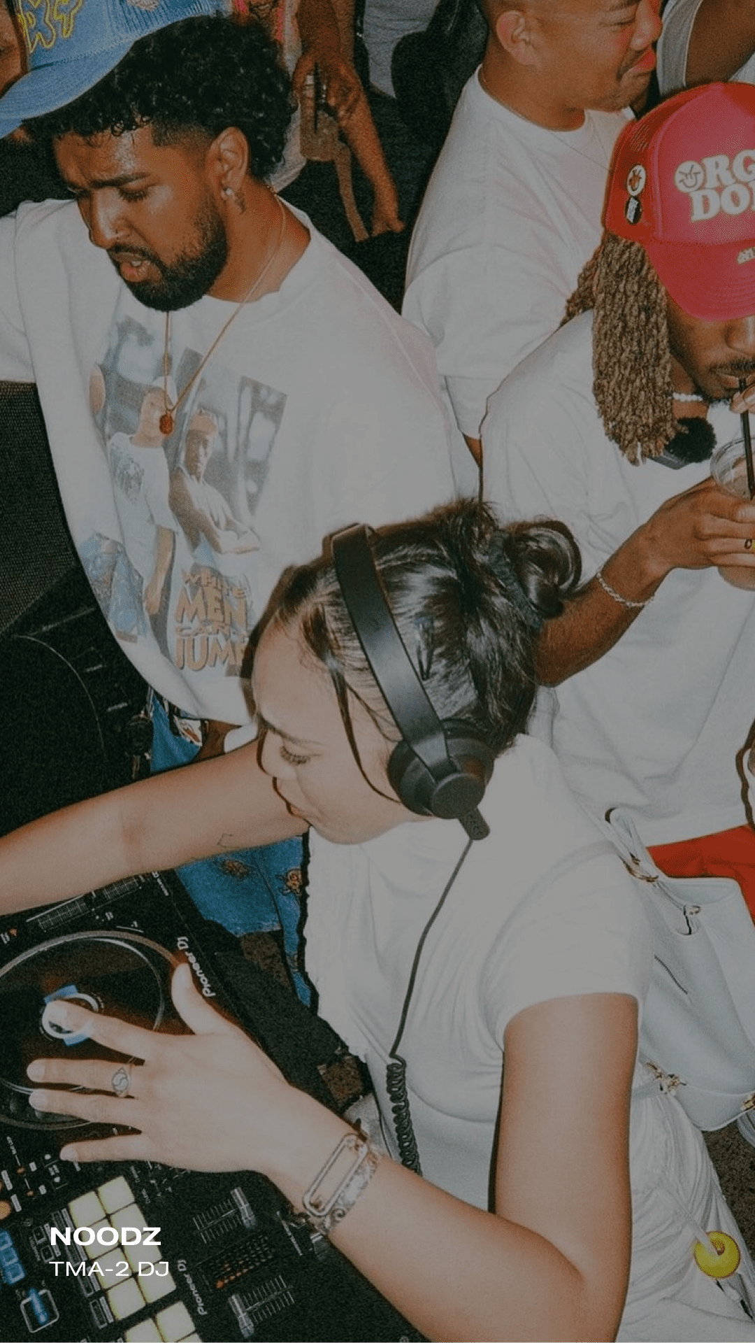 NOODZ using TMA-2 DJ headphones from AIAIAI