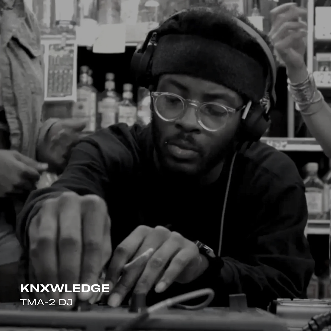 KNxWLEDGE using tma-2 dj headphones from AIAIAI