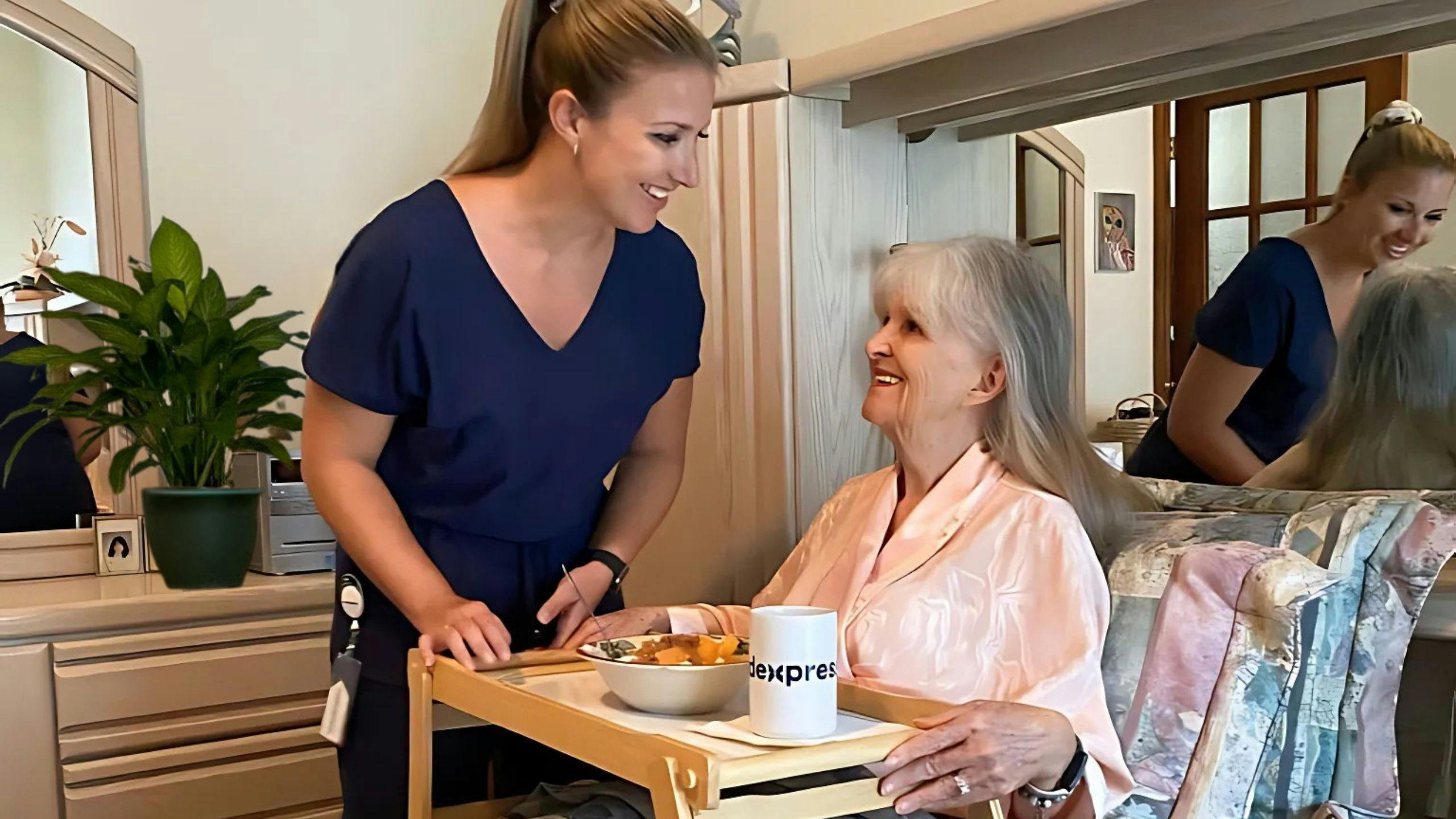 Répit pour un proche aidant pendant qu’un aidant Aidexpress veille sur son parent à domicile.