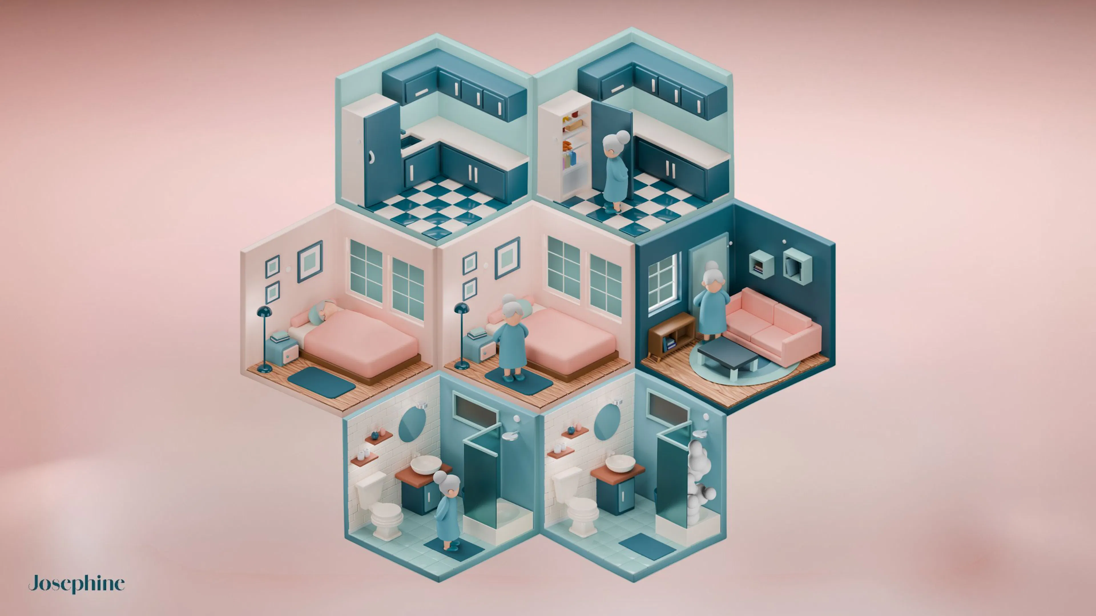 une solution technologique discrète installée par aidexpress pour offrir plus de sécurité aux personnes âgées à domicile