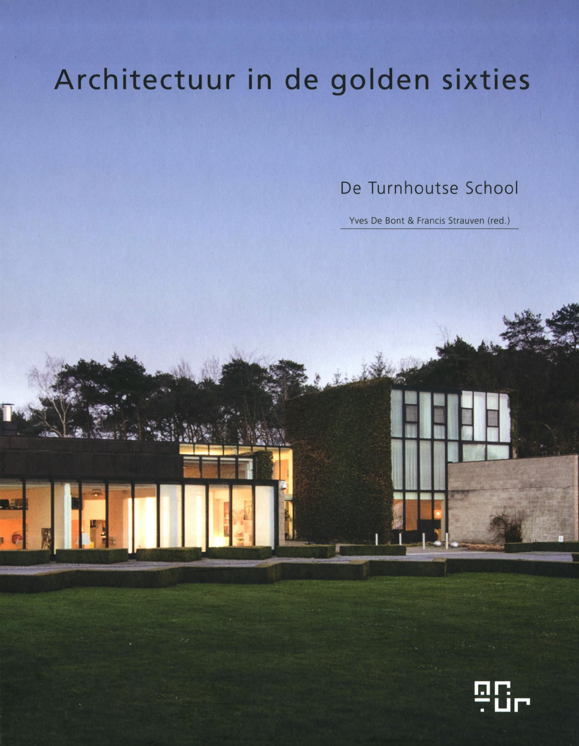 Het gebouw van Master Meubel als icoon van de architectuur van de Turnhoutse School zoals voorzien op de cover van het boek uitgegeven door Ar-Tur - ‘Architectuur in de golden sixties’.