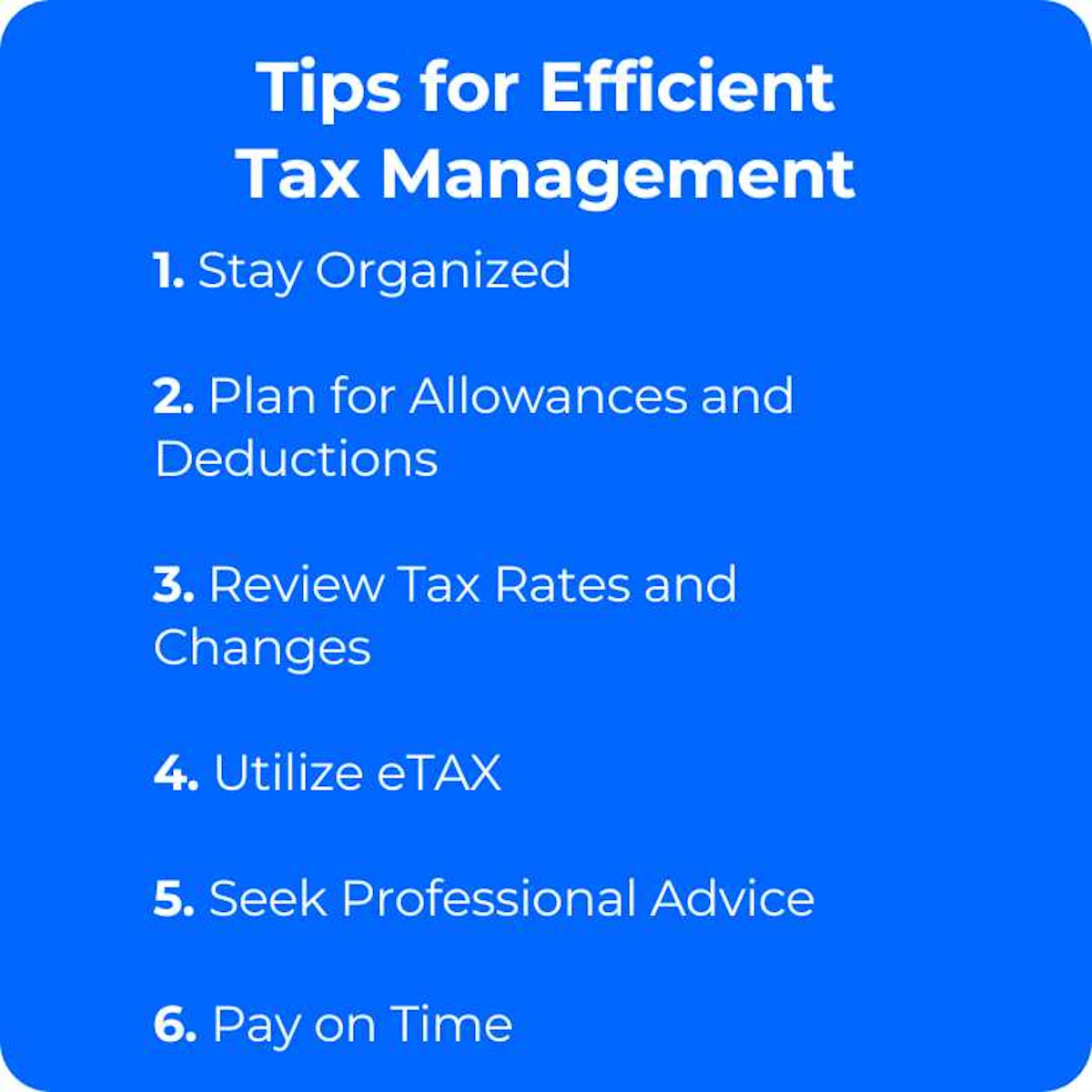 Tips for Efficient Tax Management
