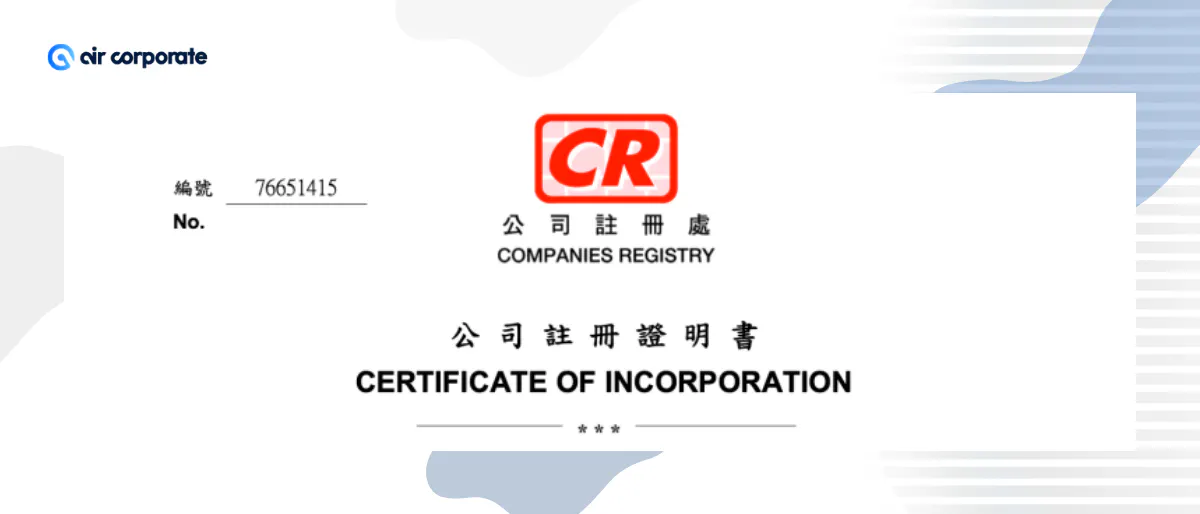 certificate of incorporation