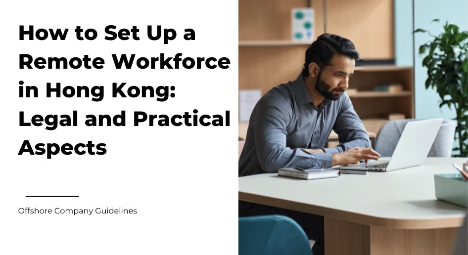 Man looking into his laptop about setting up a remote workforce team