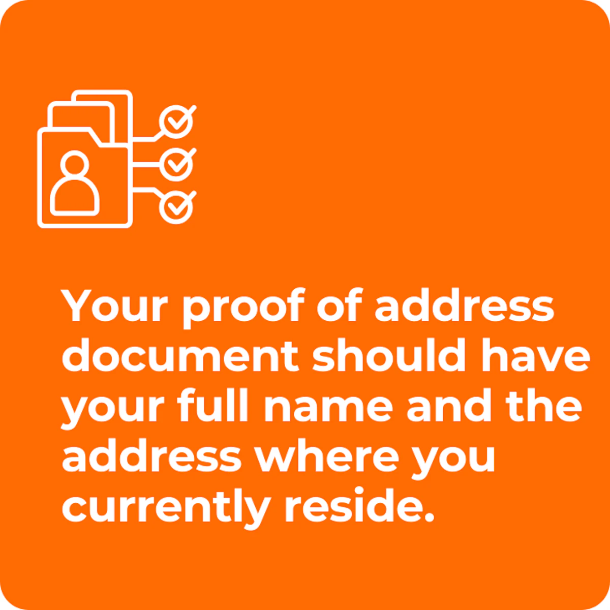 Proof of address document