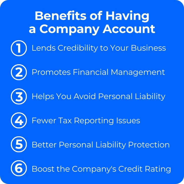 Benefits of a company account