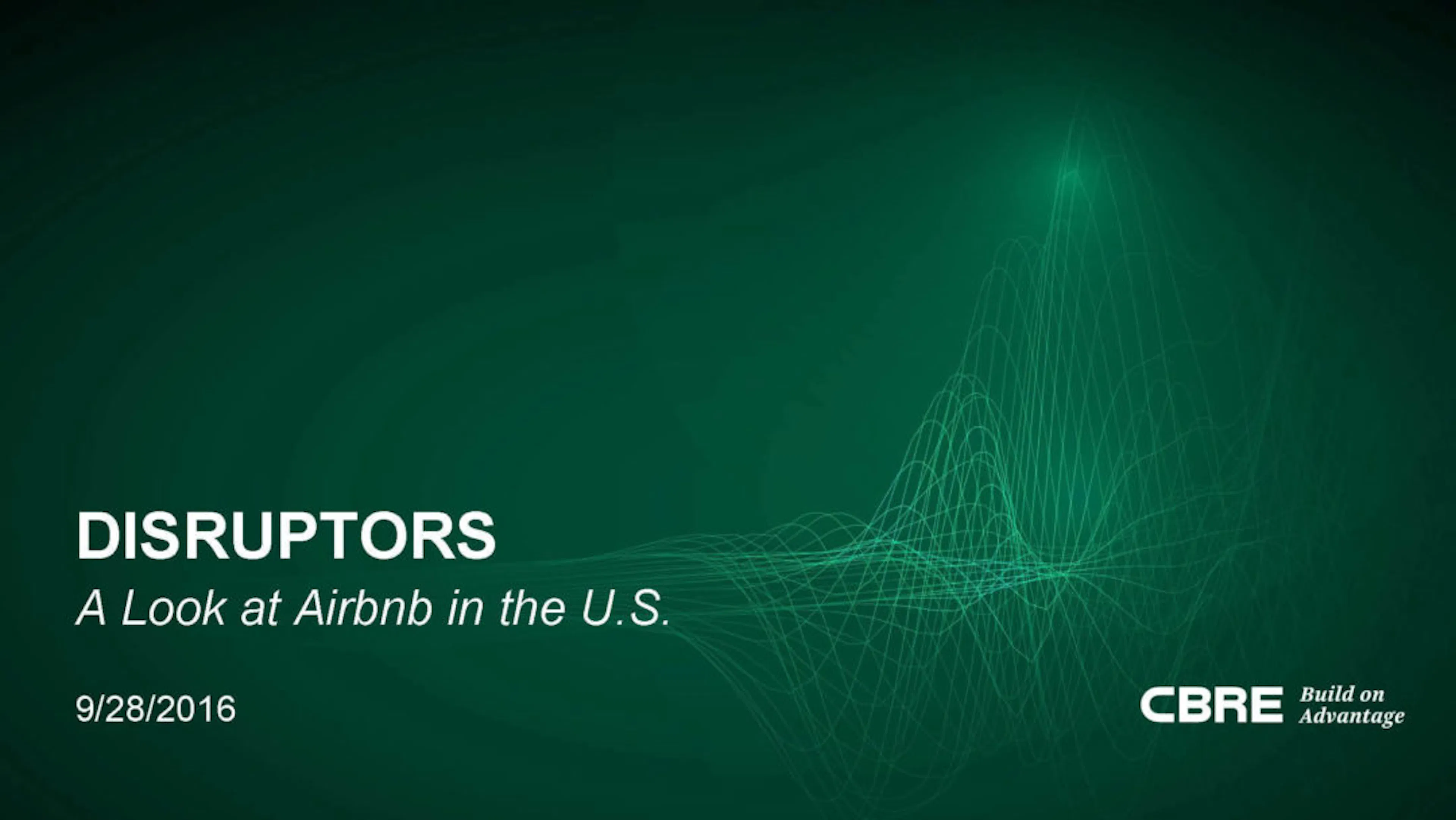 CBRE: Analysis of Airbnb in the United States