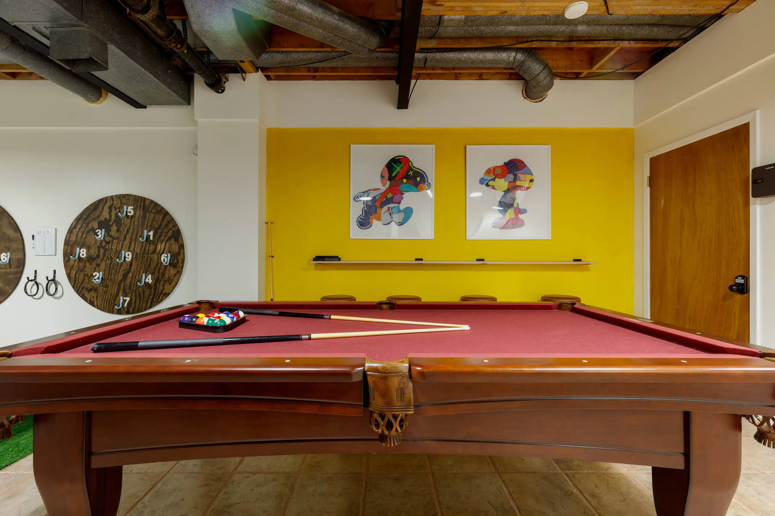 Play room at Treeside Retreat, furnished for the family and group travelers we identified as our guest avatar.