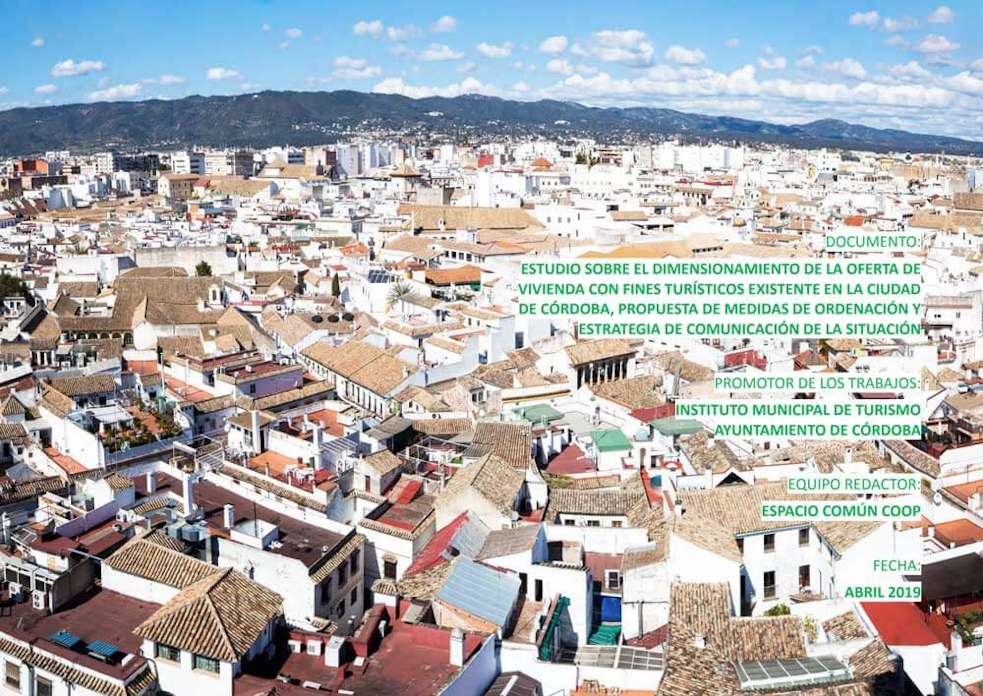 Turismo de Córdoba: Estudio Sobre la Vivienda Con Fines Turísticos