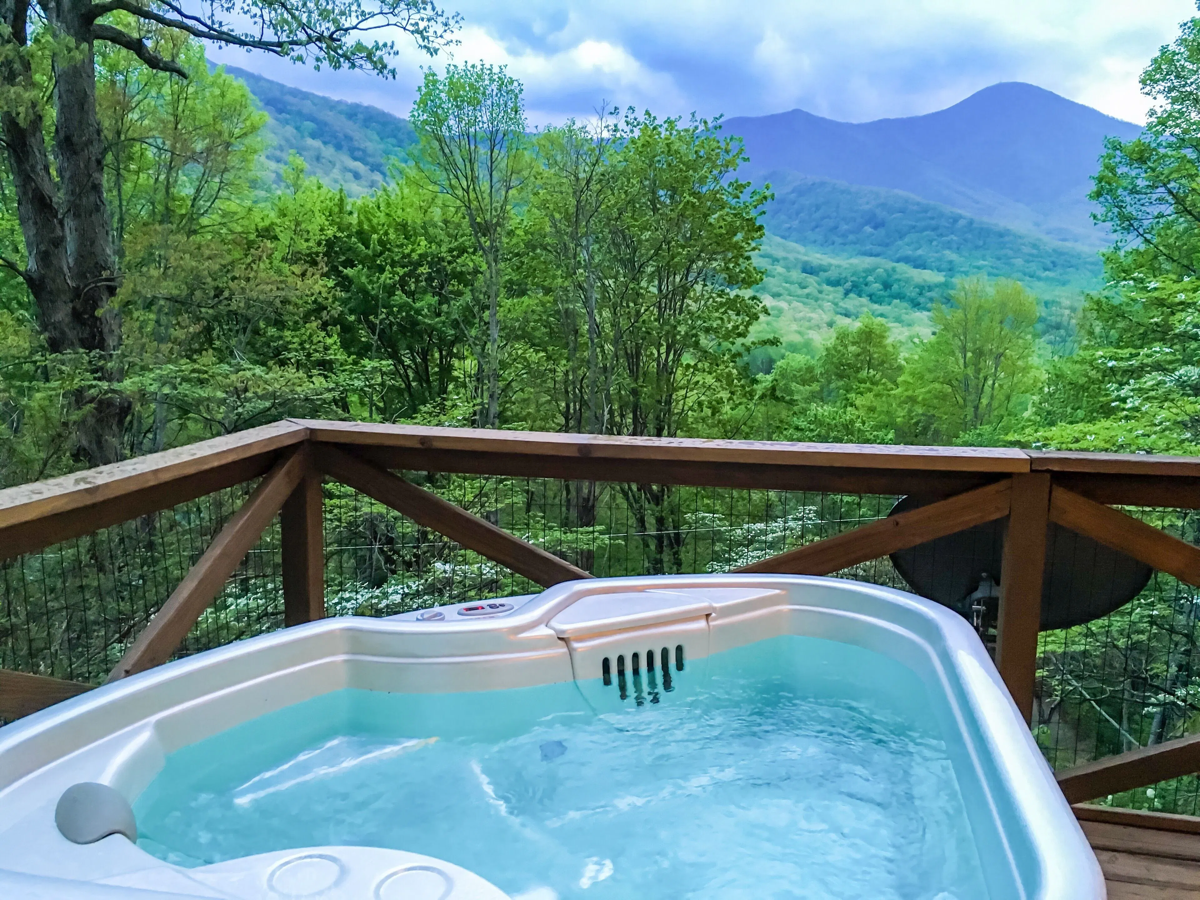 Treetop mountain view vacation rental in Asheville