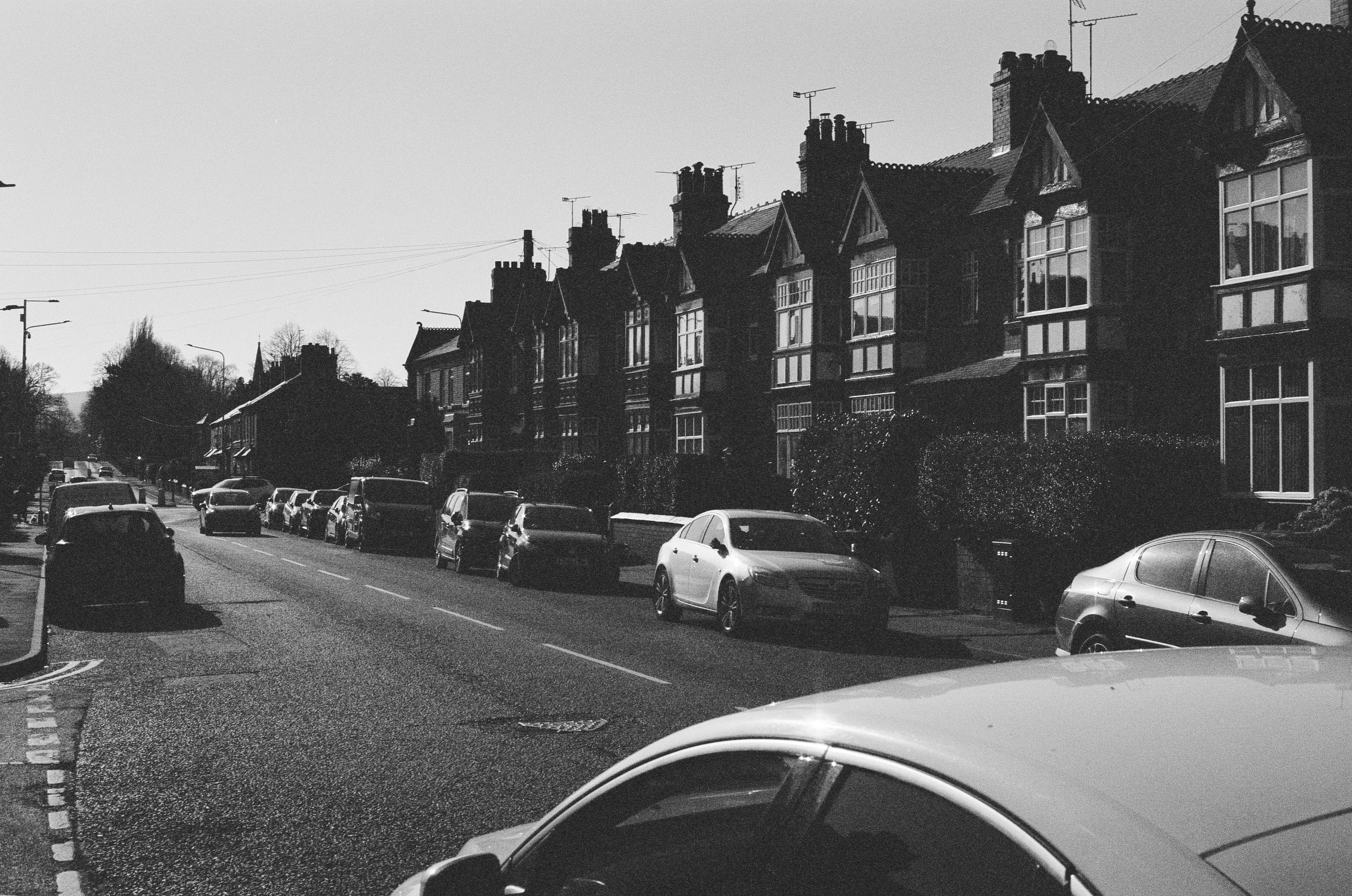 Vehicles on the tracks in Wrexham, UK