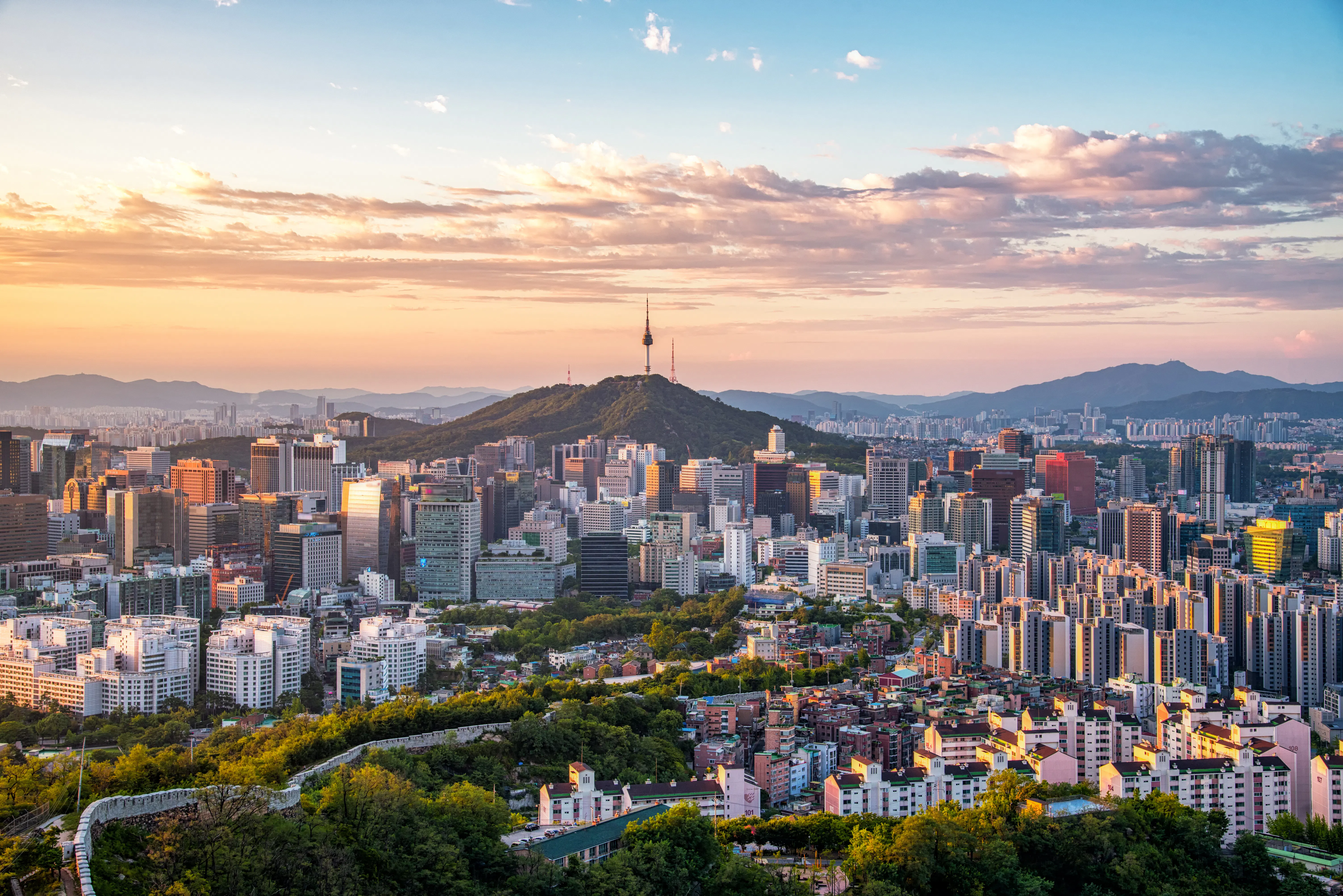 Seoul skyline in South Korea