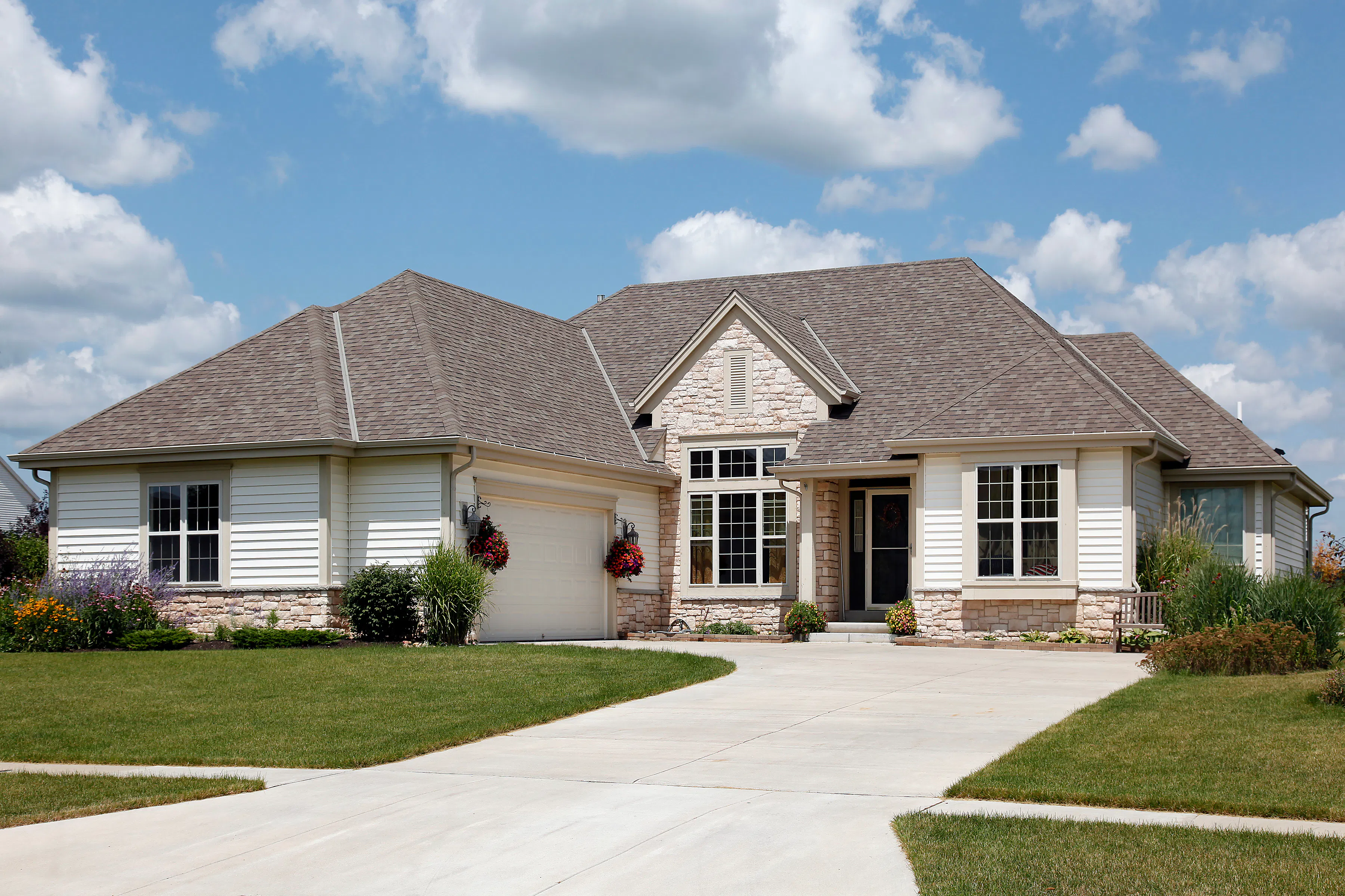 Home with stone
