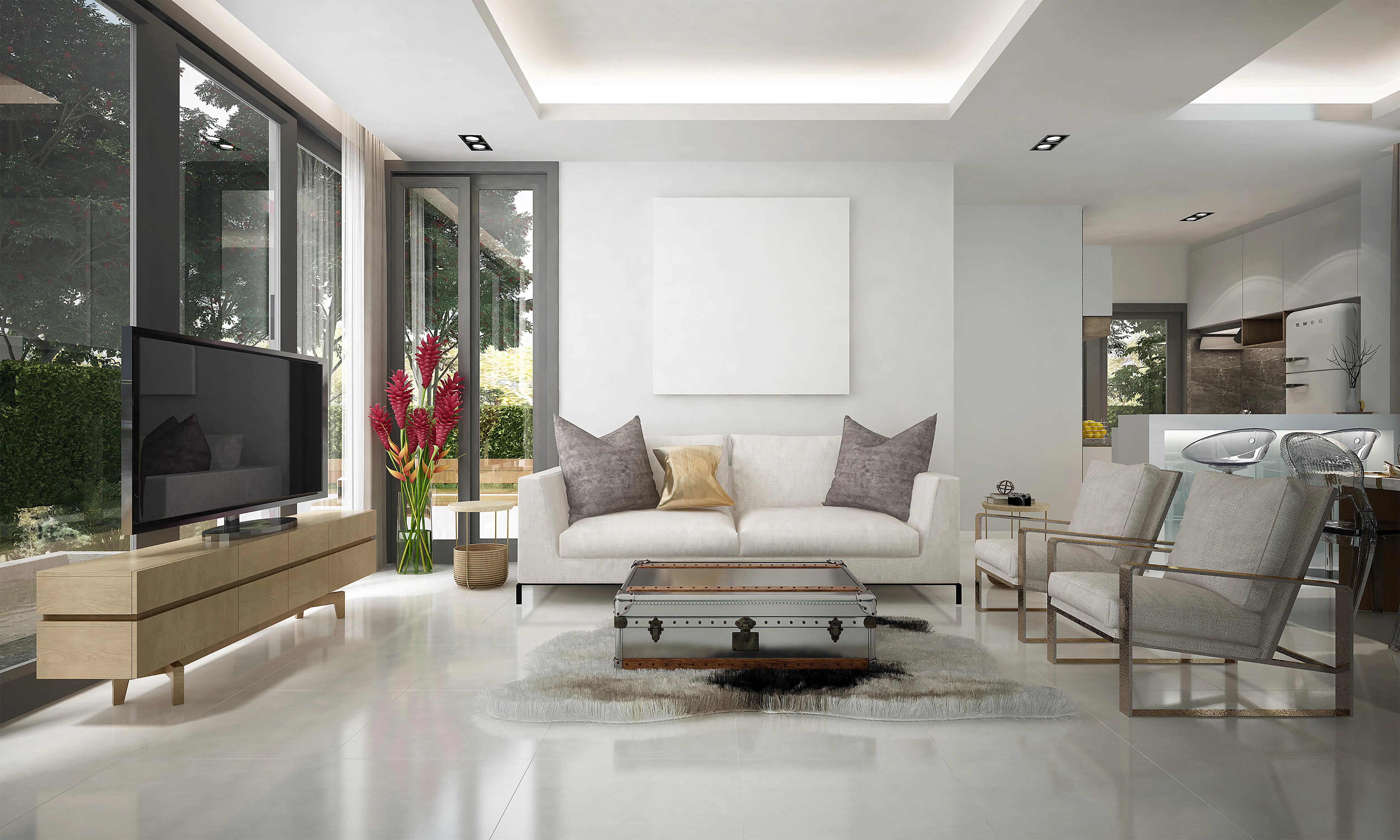 modern house and apartment 