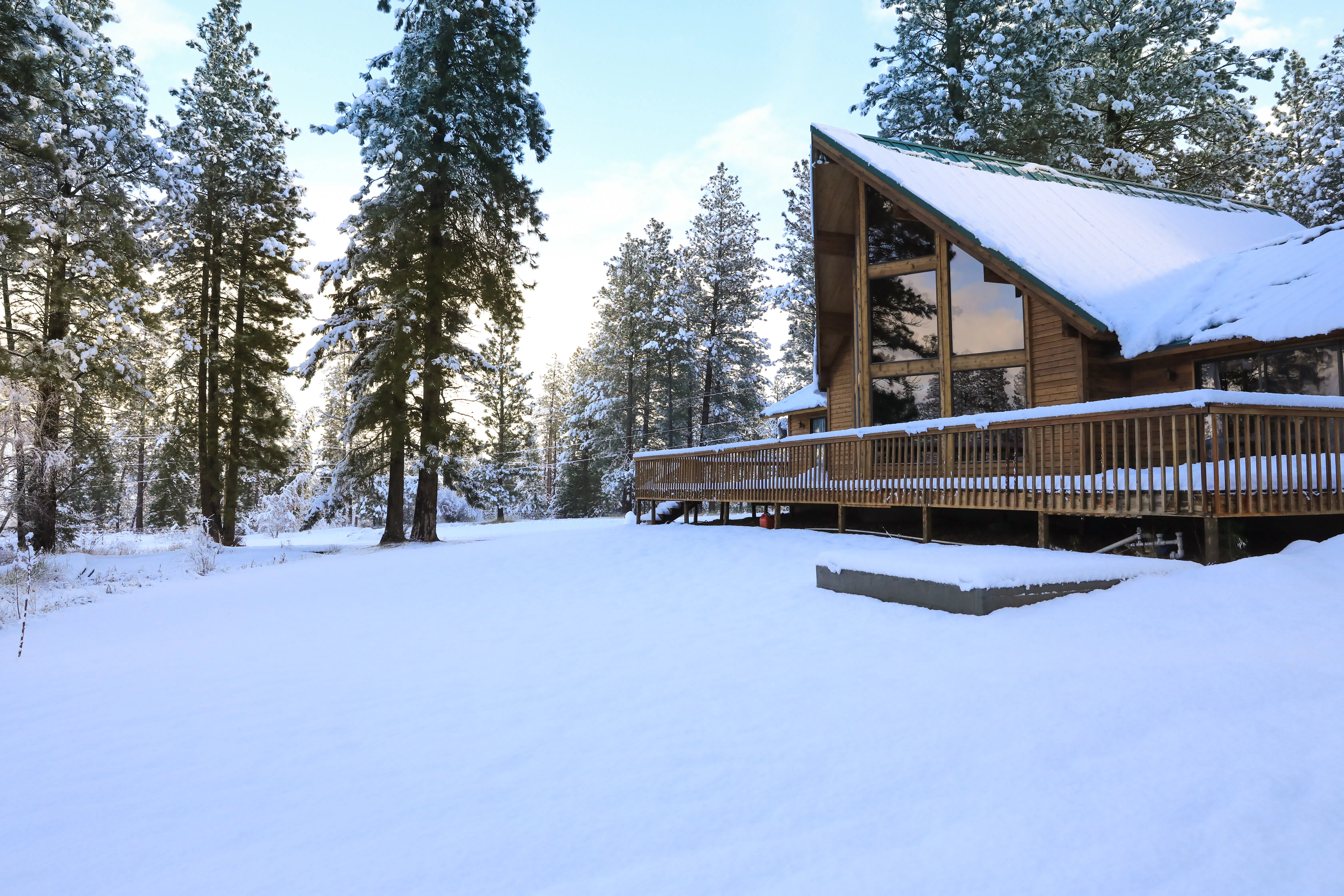 Chalet style Cider A-frame house in the mountains