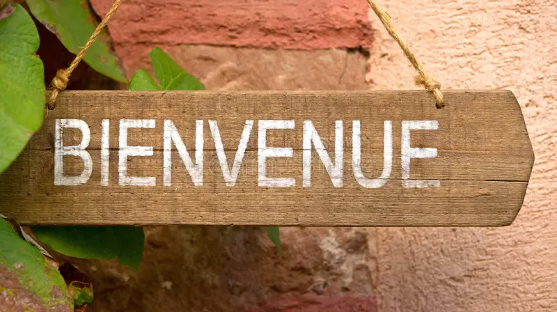 Welcome notice in French