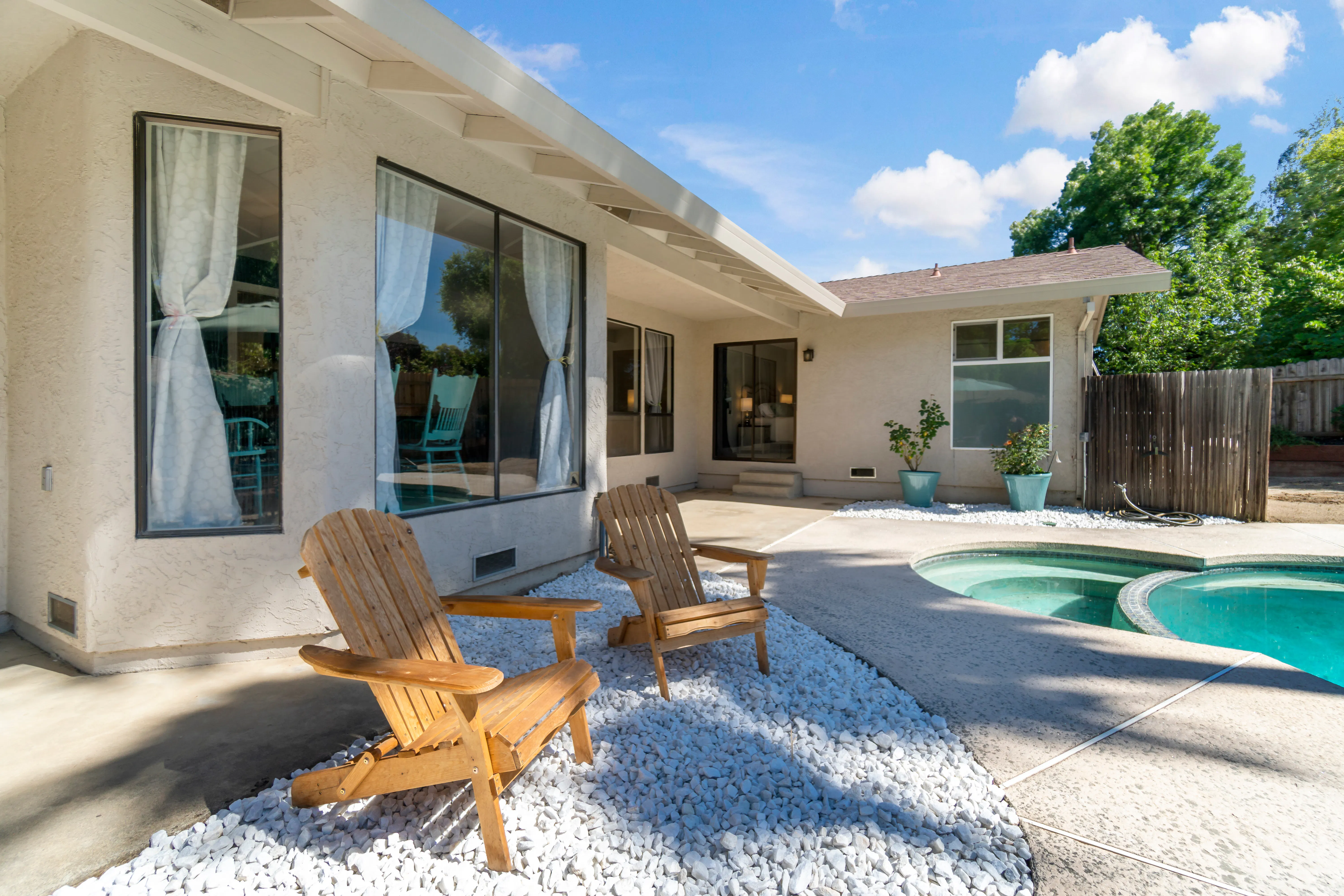 Patio by pool