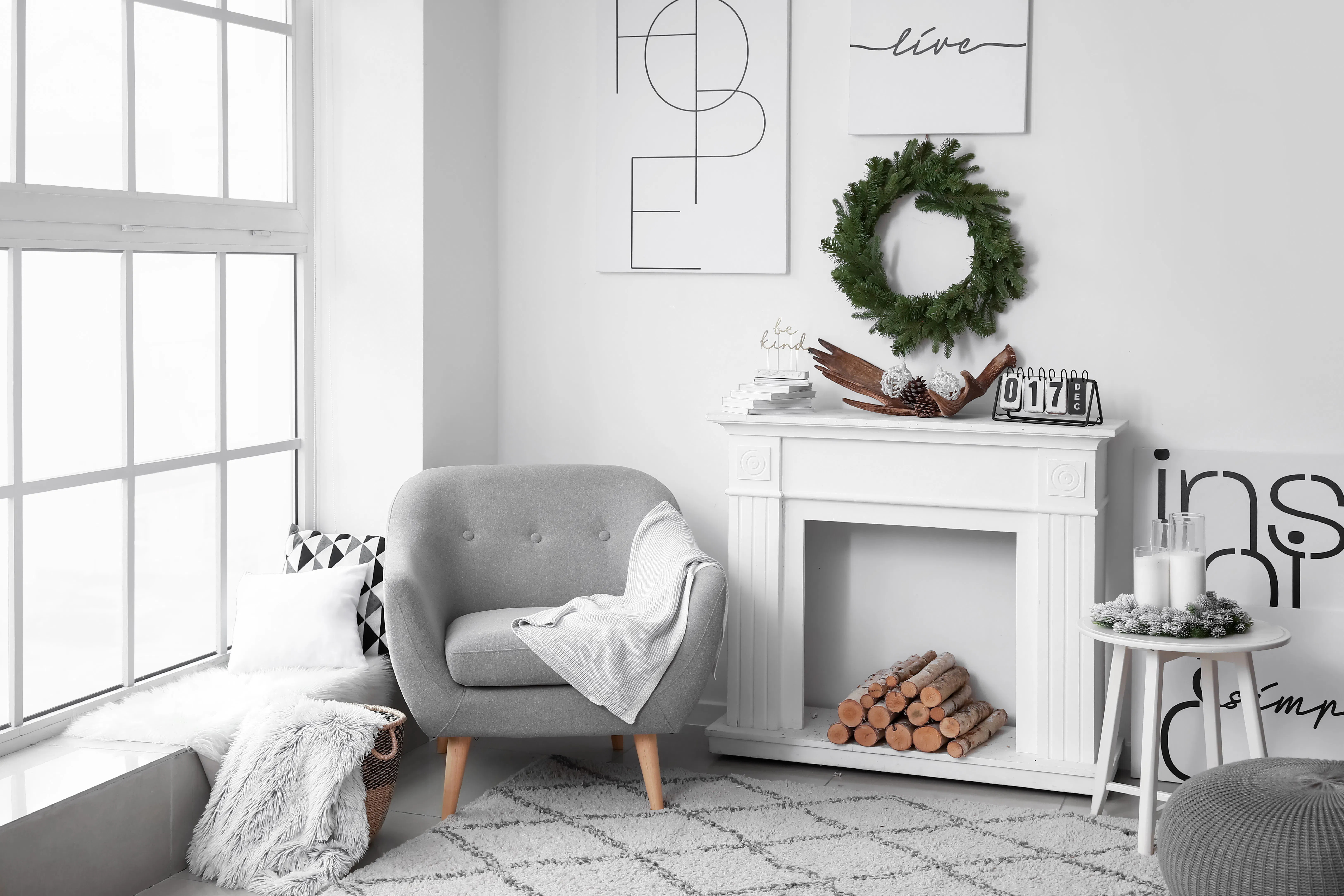Stylish interior of living room
