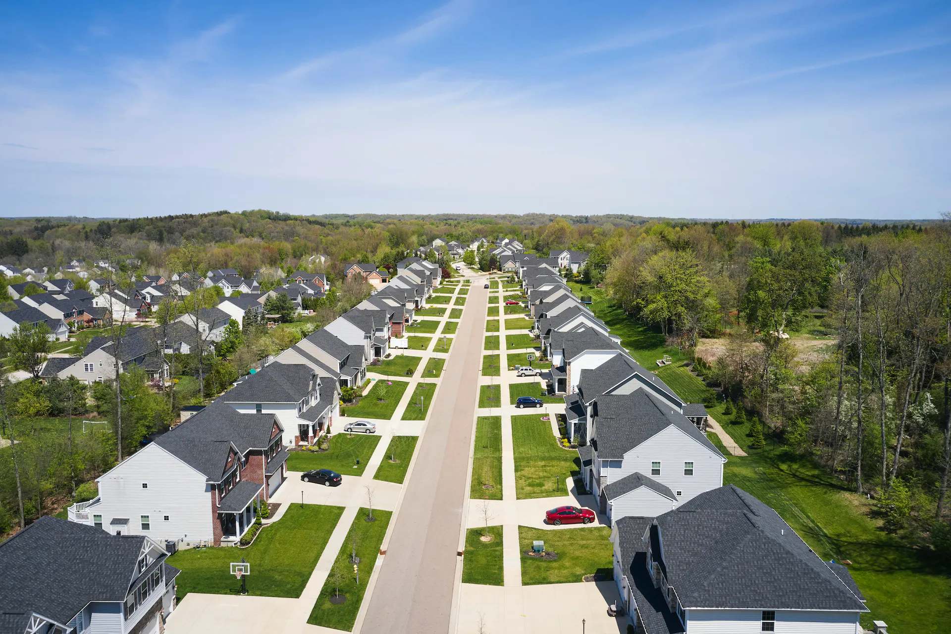 A quiet neighborhood in Copley, Ohio.
