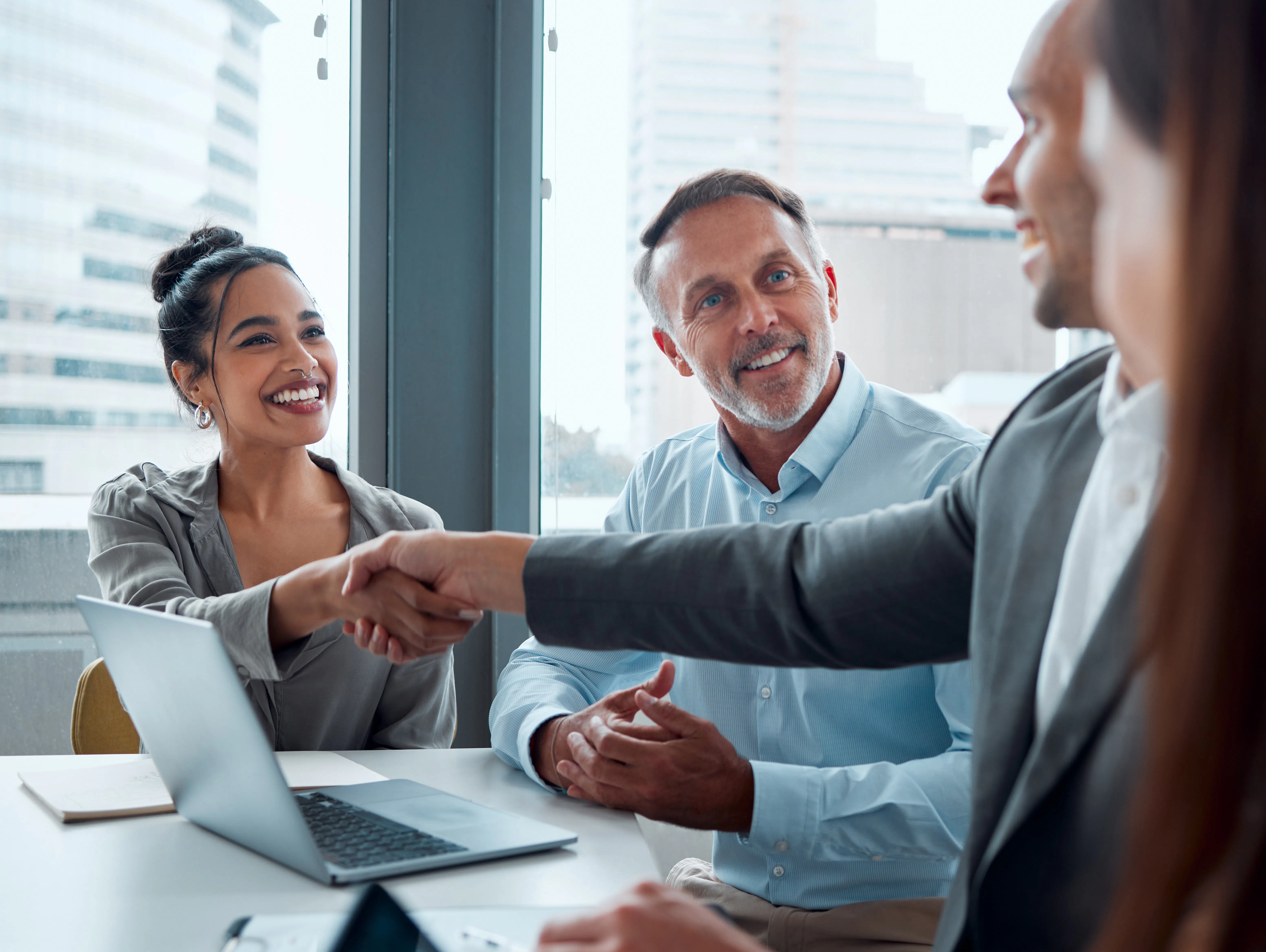 Business people shaking hands