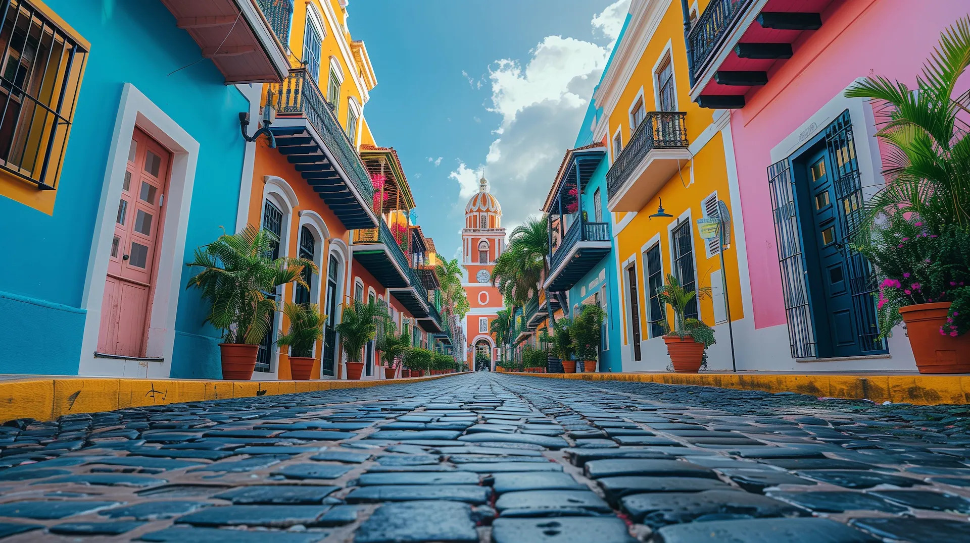 Colorful colonial neighborhood of Old San Juan.
