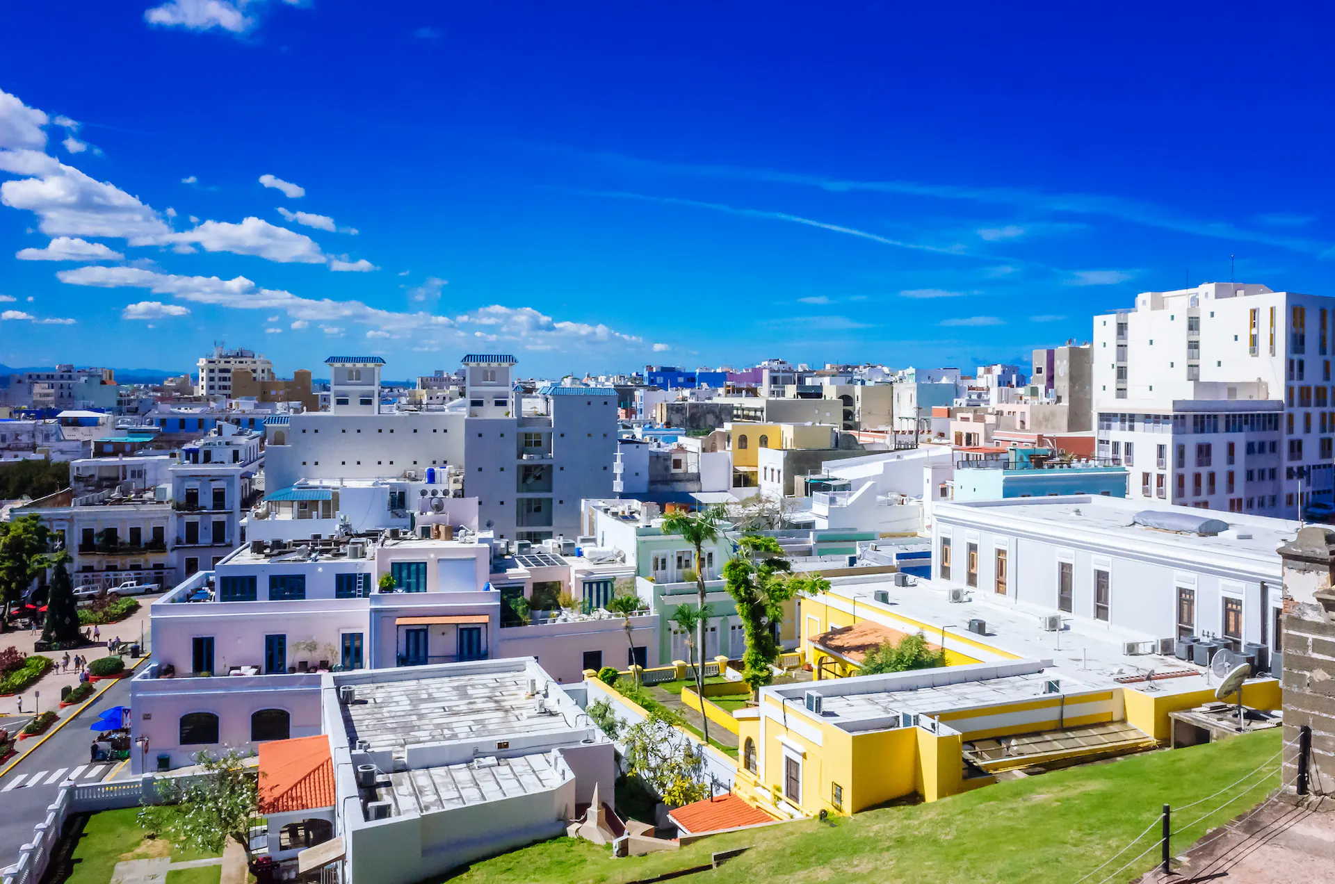 Cityscape of Old San Juan in Puerto Rico.