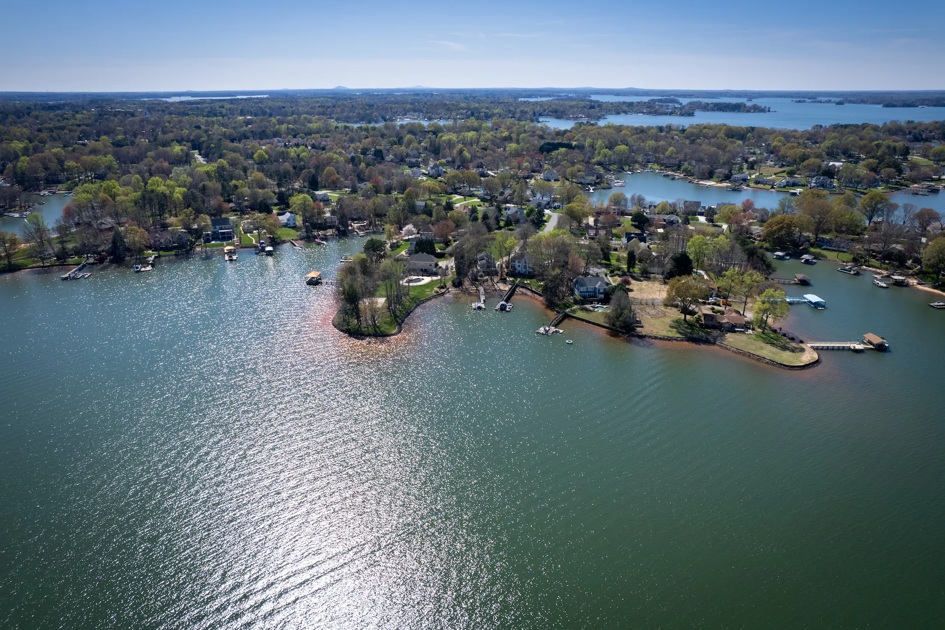 Residential area on Lake Norman.