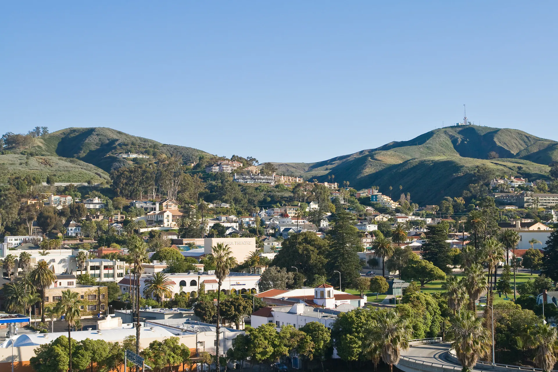 Aerial view of Ventura, California.