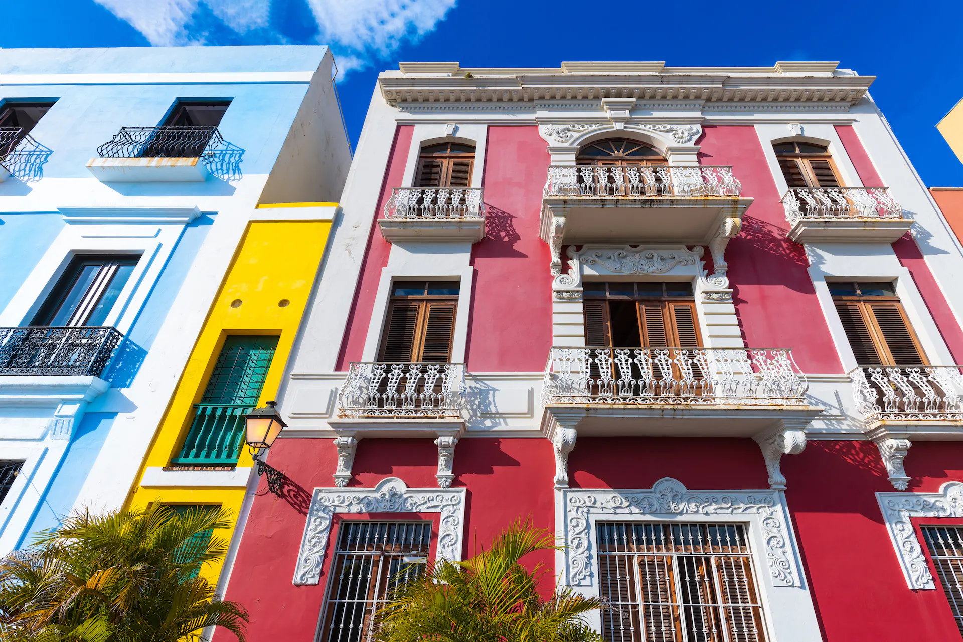 Puerto Rico's colorful colonial architecture in the historic city center.