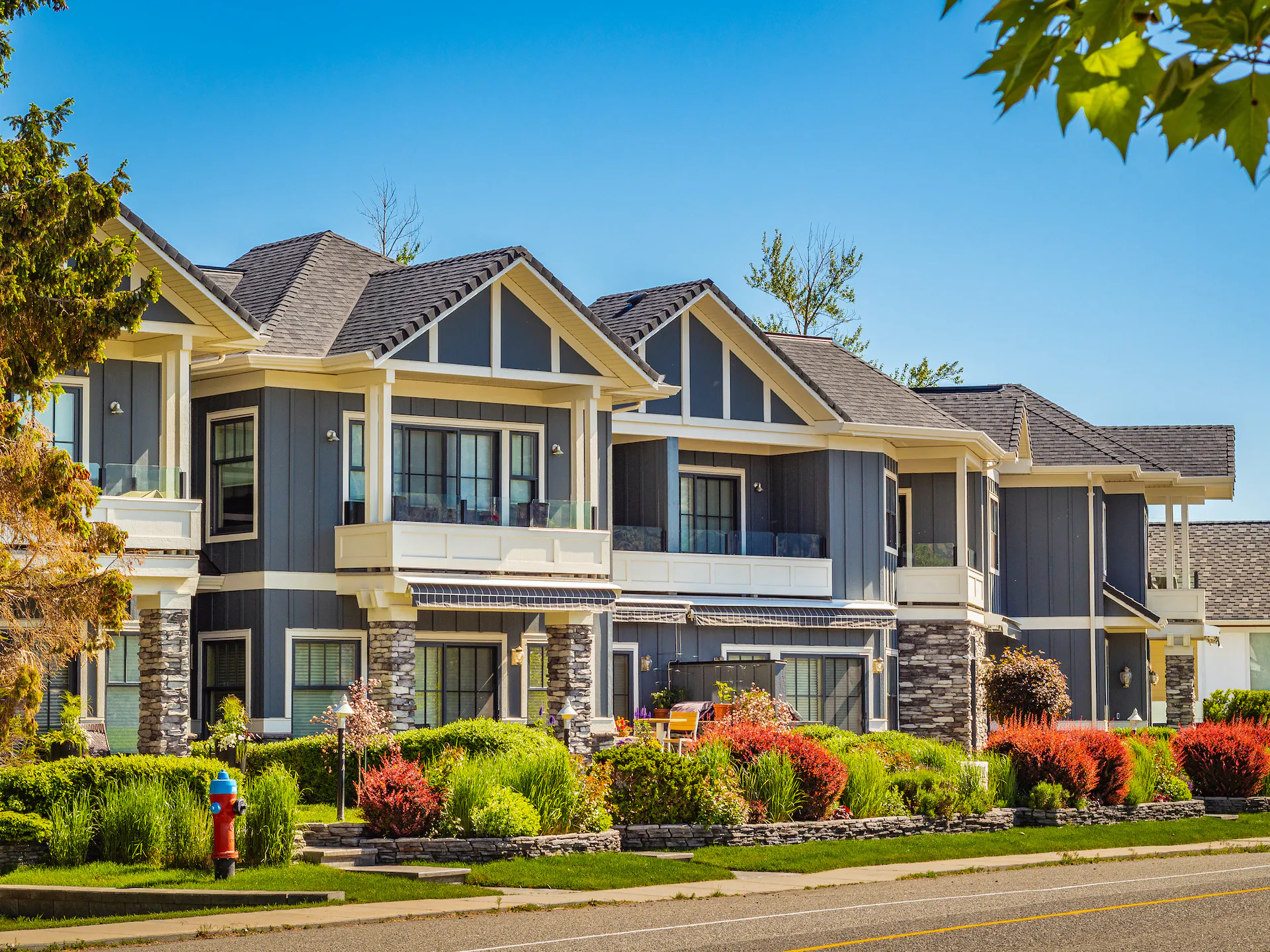 Modern neighborhood housing building in British Columbia.