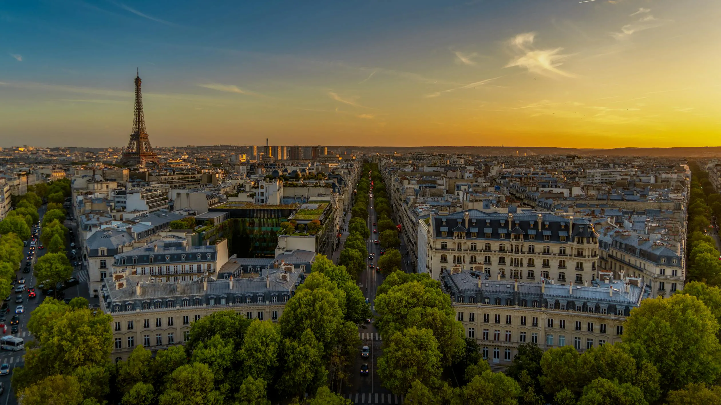 Paris at twilight
