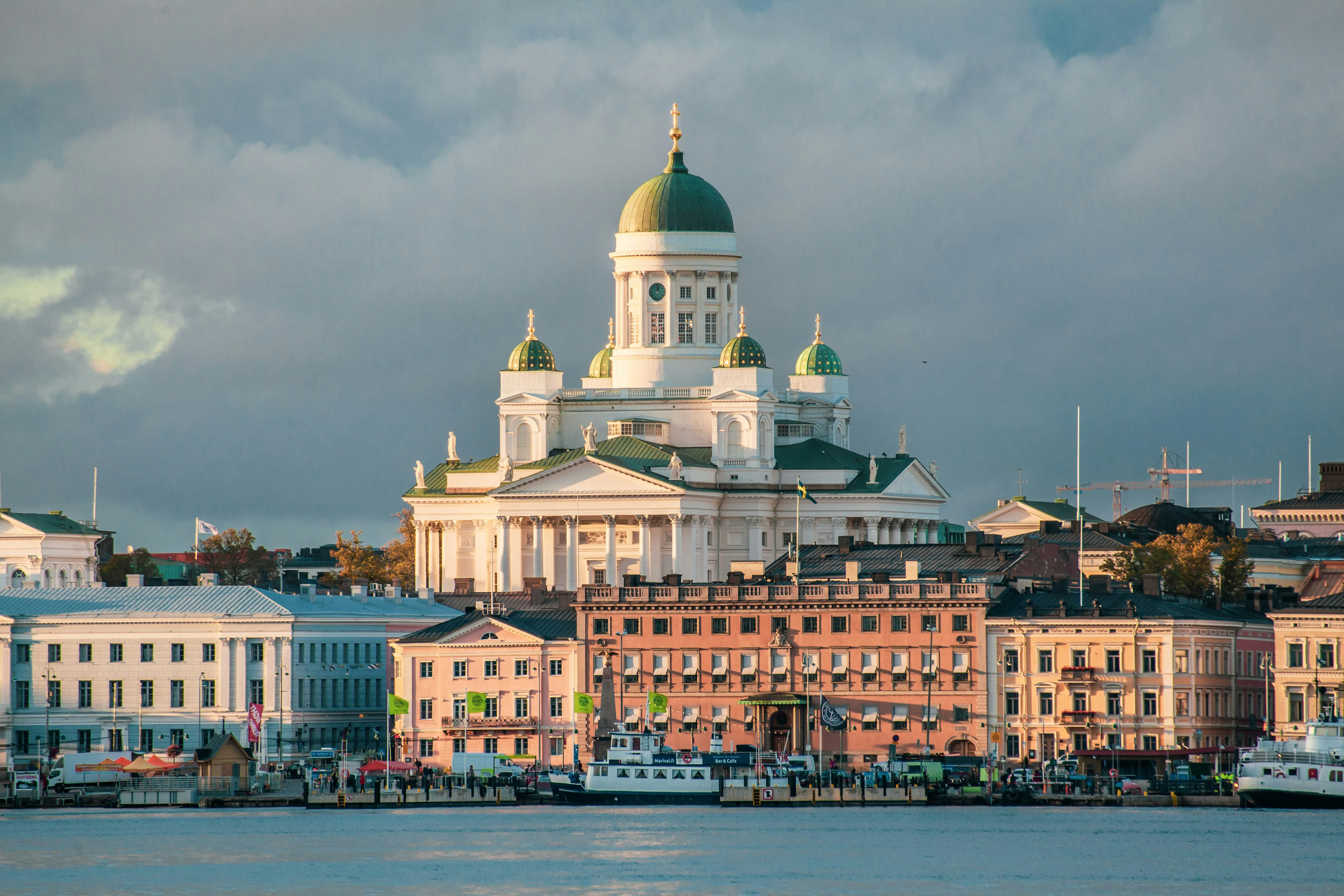 Finland, Helsinki Cathedral above the city’s waterfront