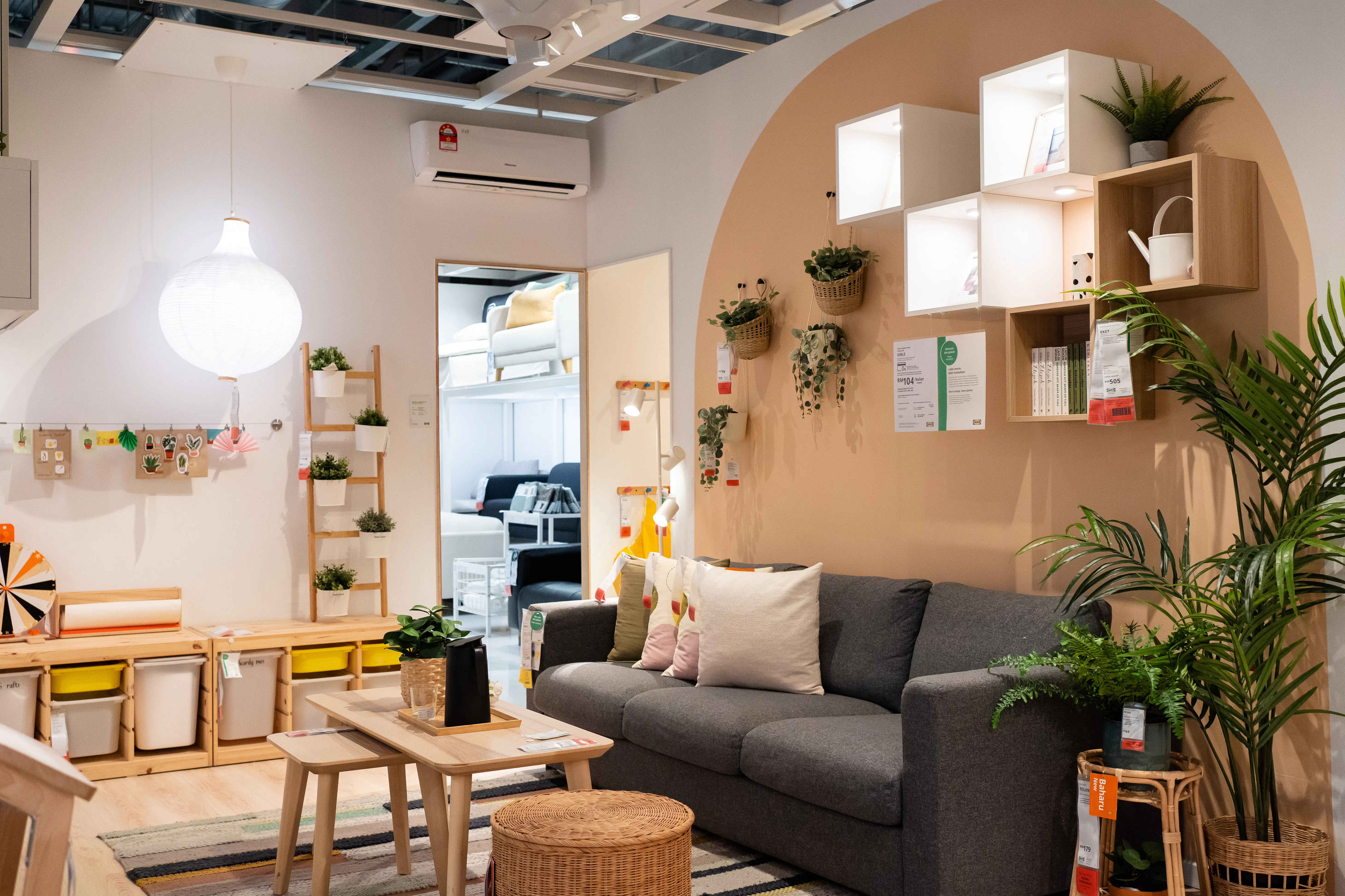 Ikea living room display