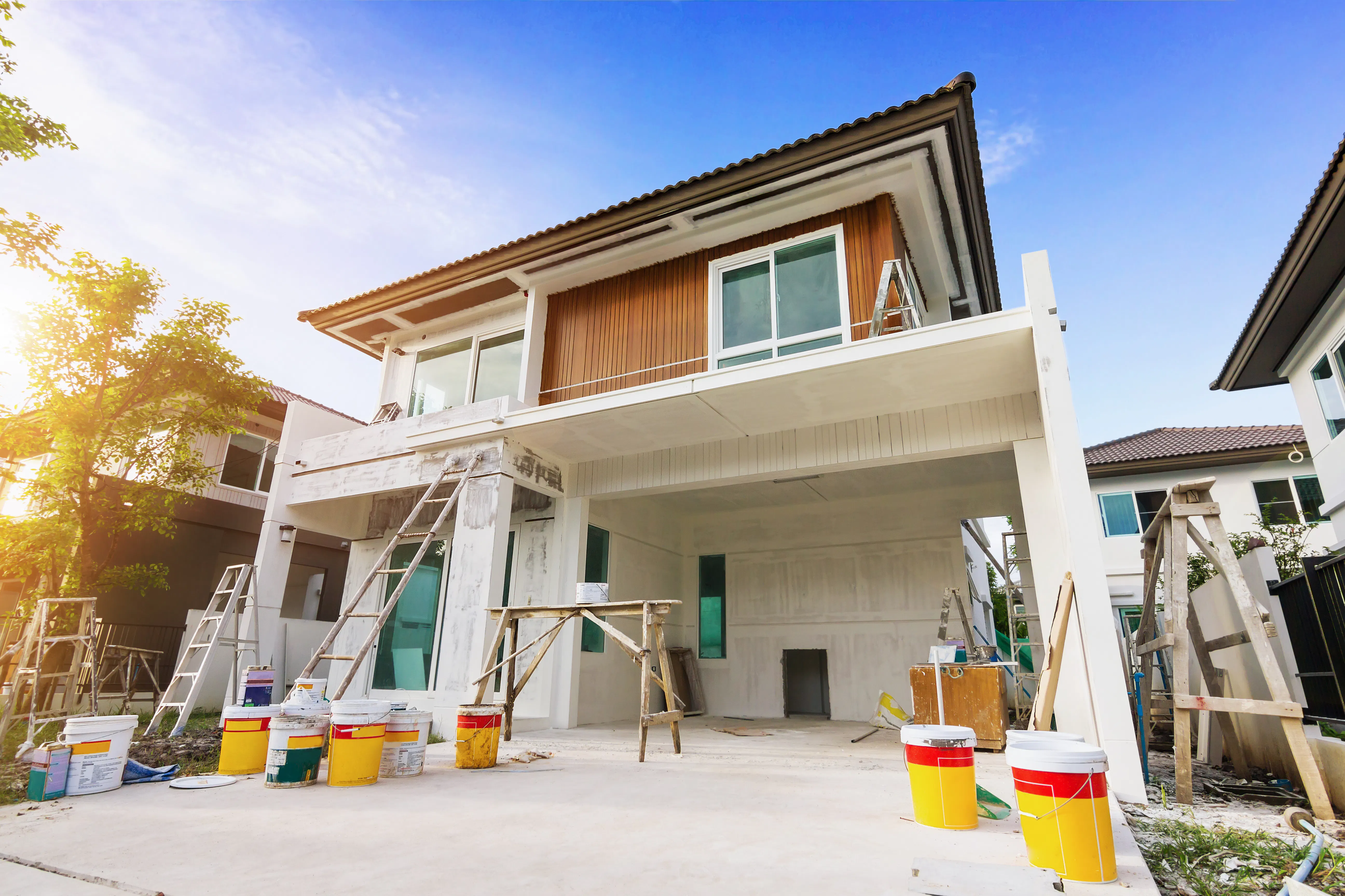 house exterior under renovation