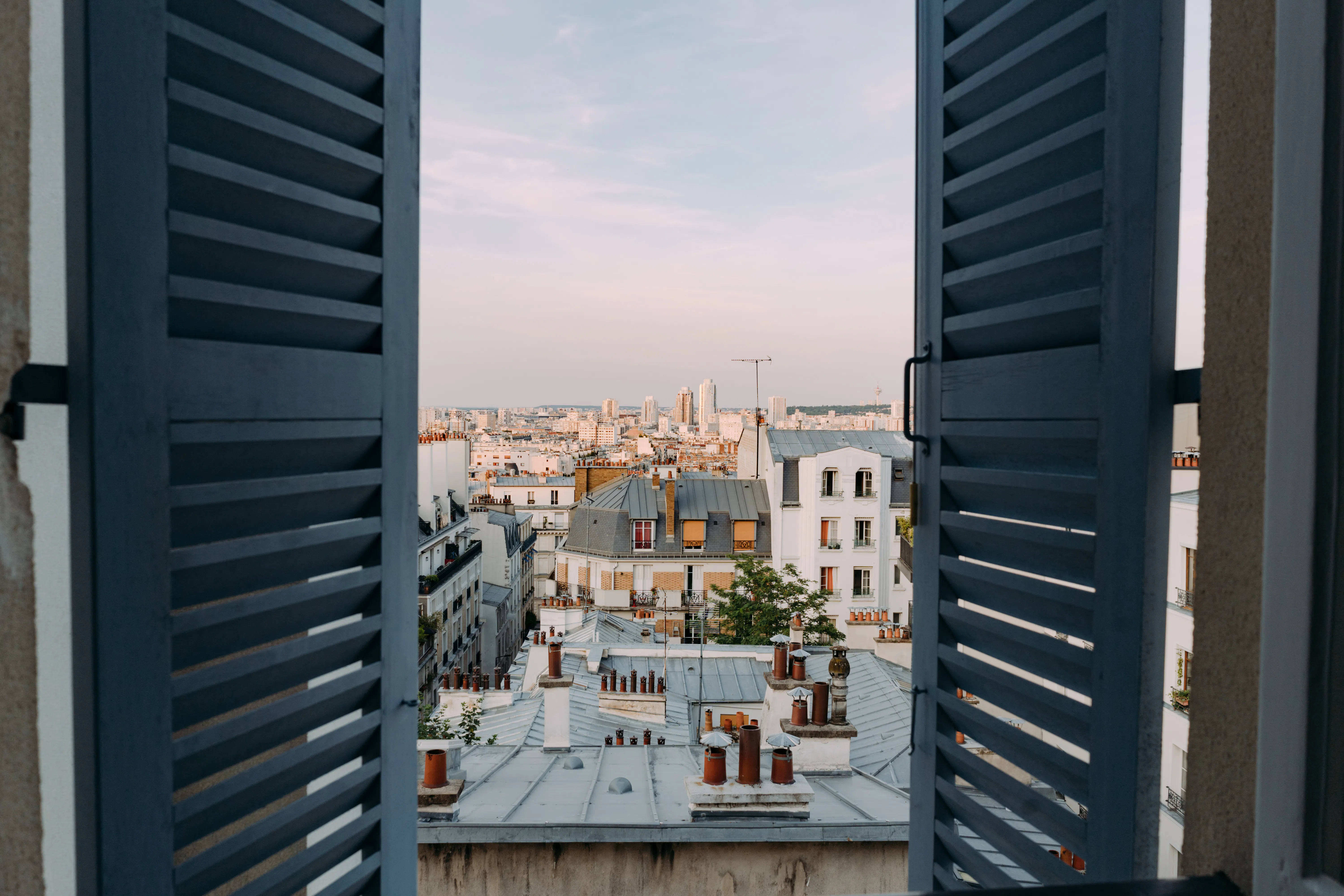 View of Paris through window