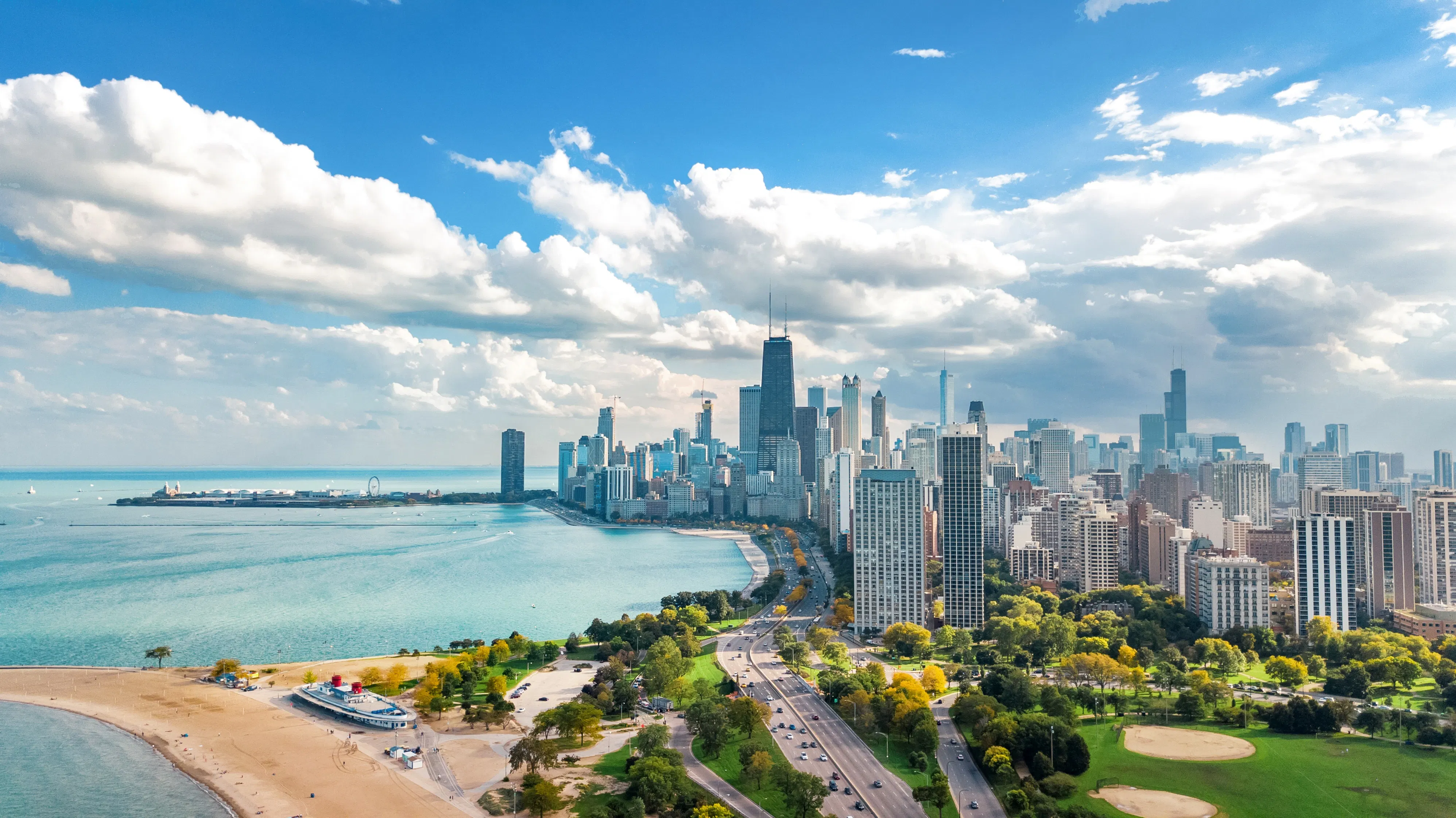 Aerial view Chicago