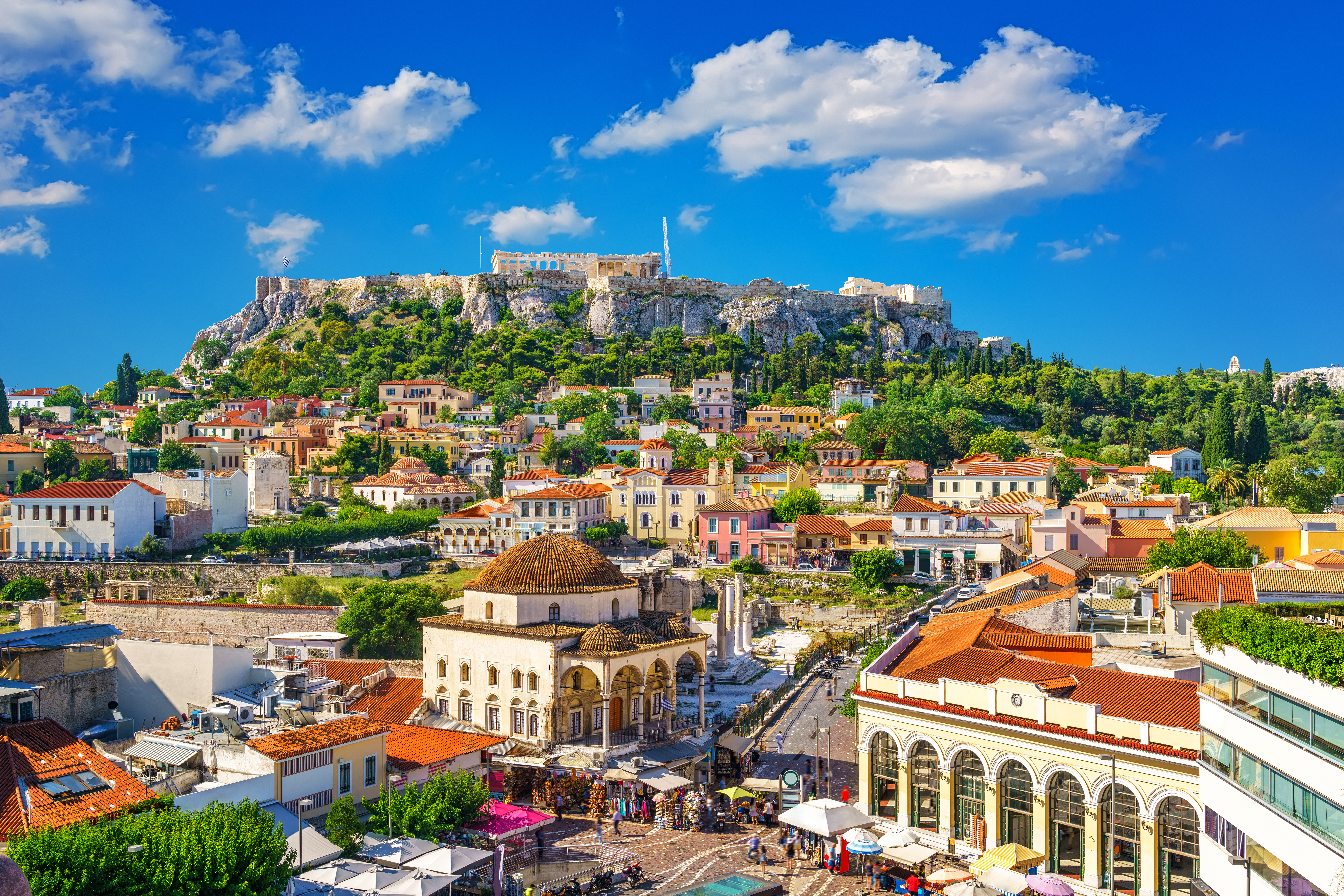View of the Acropolis in Athens, Greece